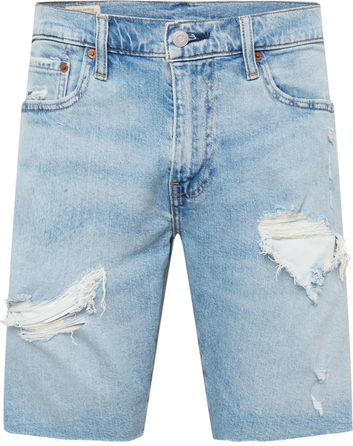 LEVI'S Džíny '412 SLIM SHORT LIGHT INDIGO - WORN IN' modrá džínovina