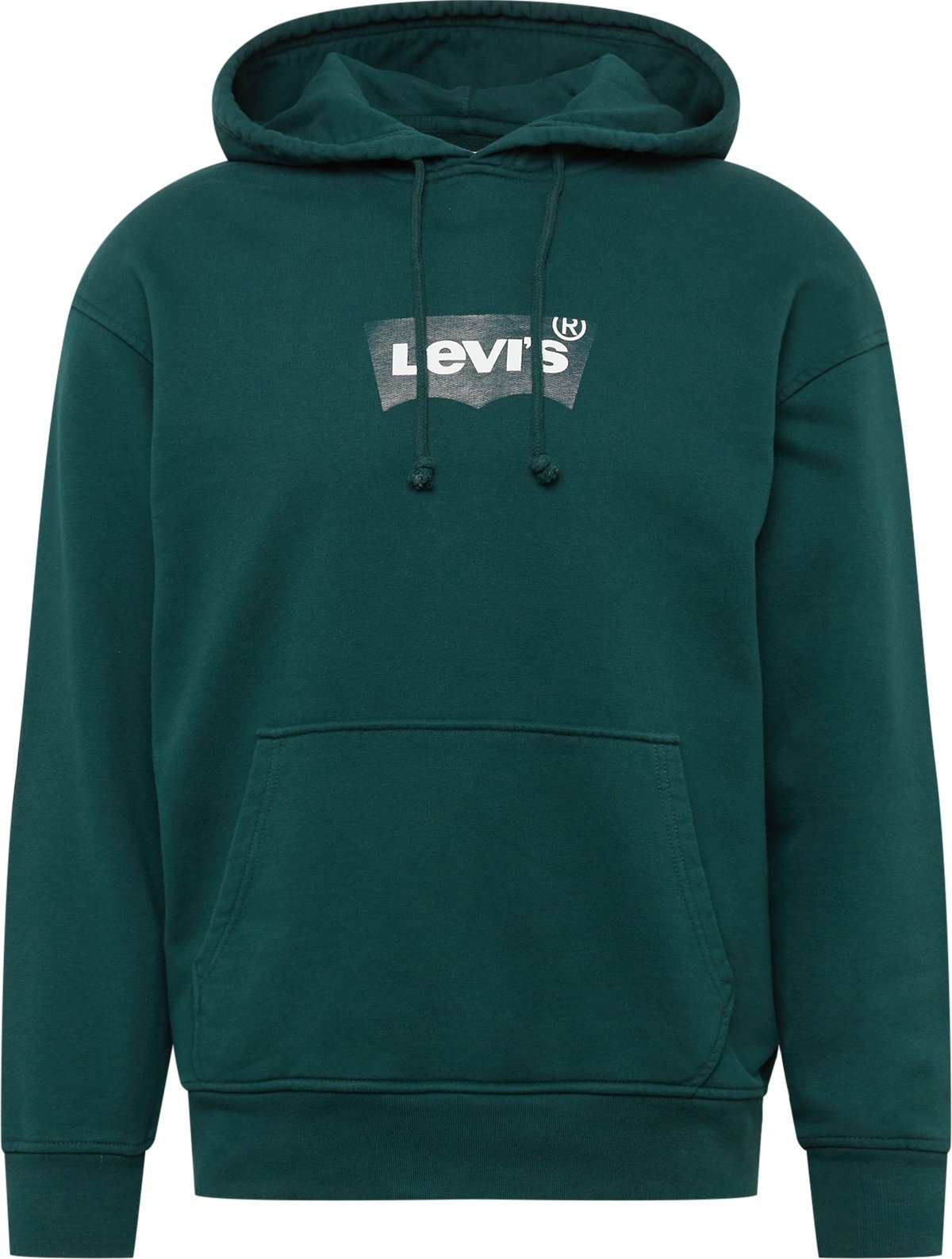 LEVI'S Mikina 'RELAXED GRAPHIC PO GREENS' zelená / bílá