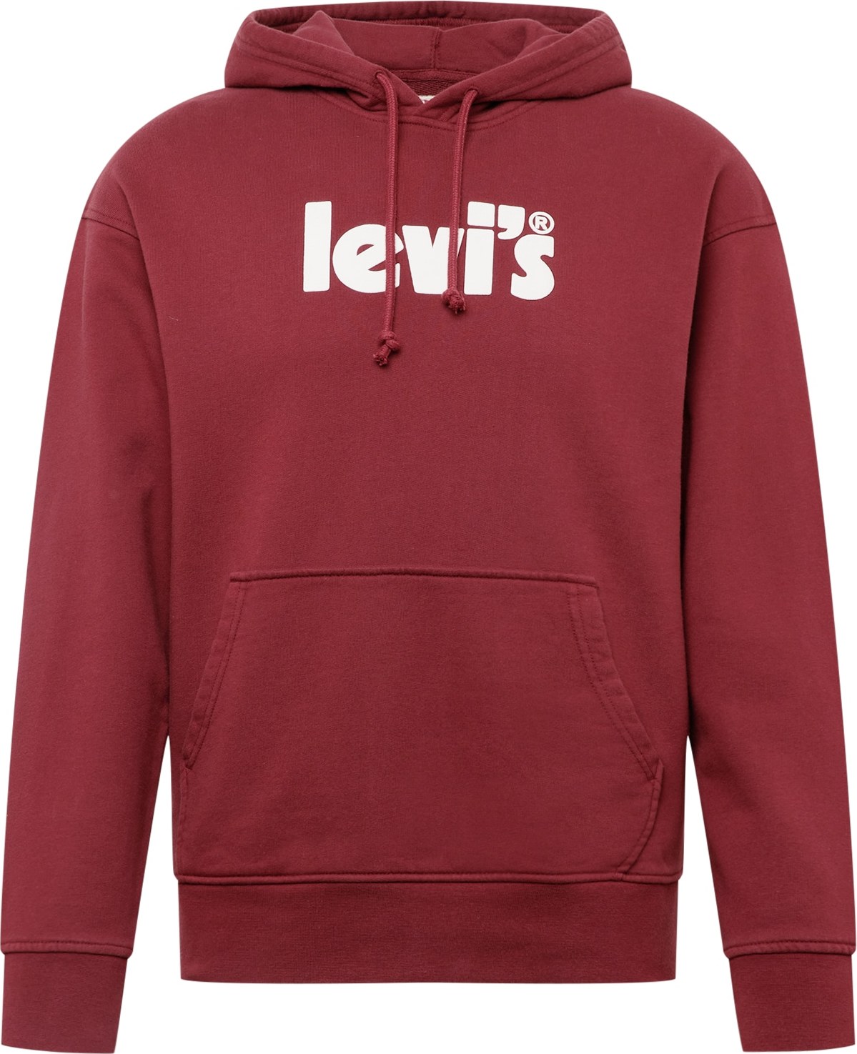 LEVI'S Mikina 'RELAXED GRAPHIC PO REDS' bordó / bílá