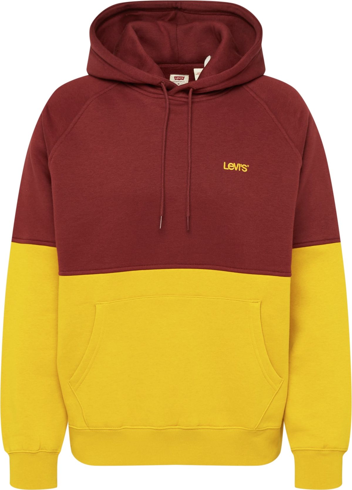 LEVI'S Mikina 'VARSITY HOODIE MULTI-COLOR' žlutá / bordó