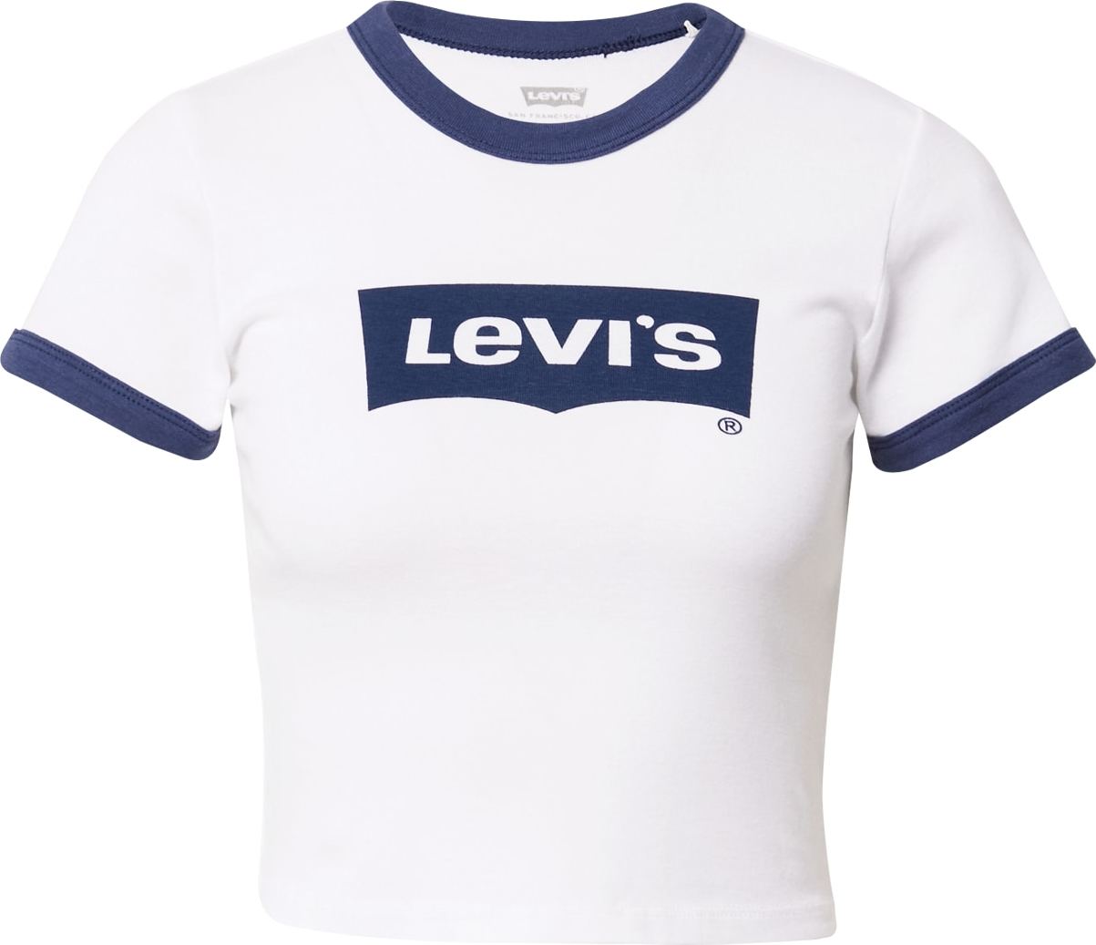 LEVI'S Tričko 'GRAPHIC RINGER MINI TEE BLUES' námořnická modř / bílá