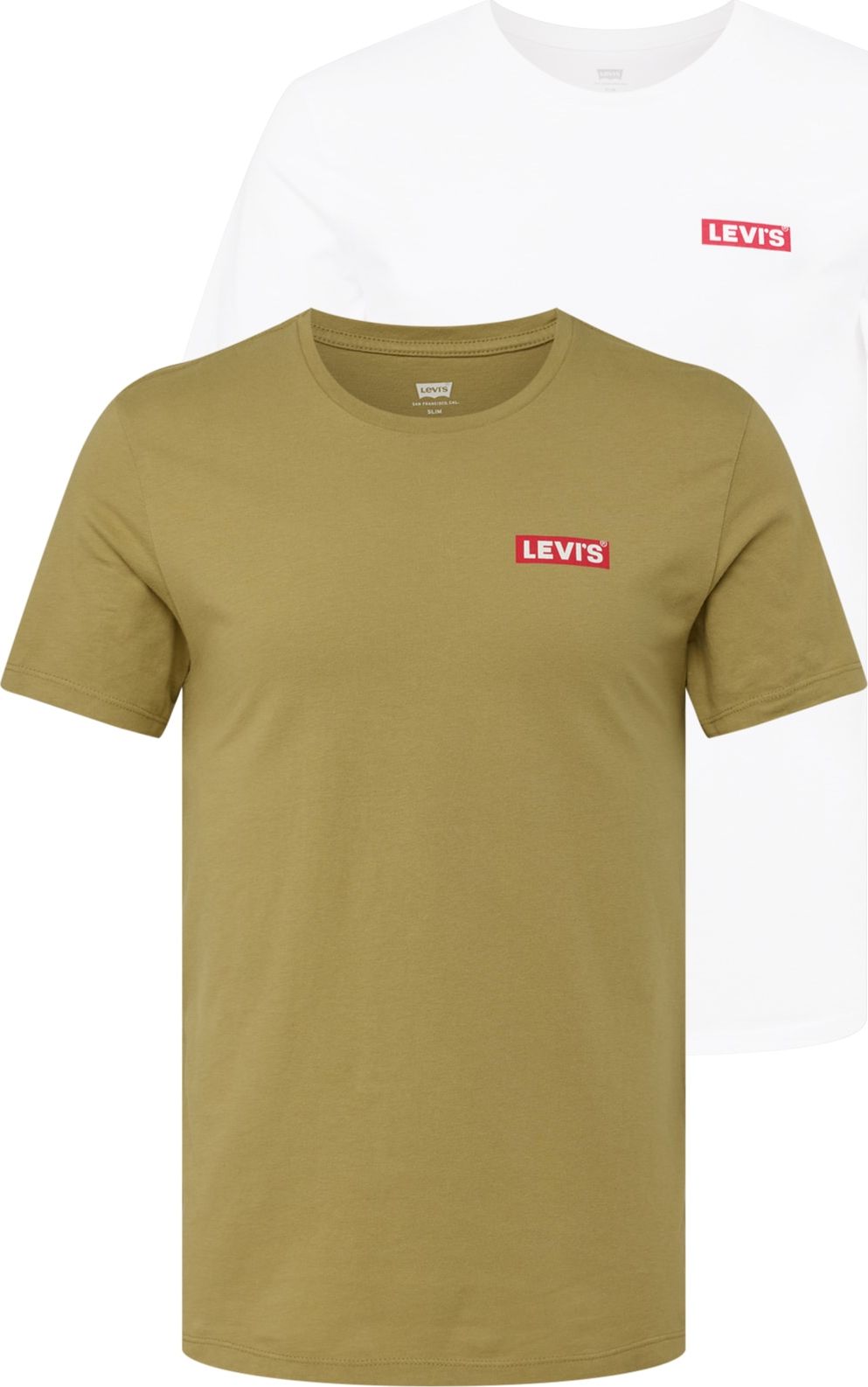 LEVI'S Tričko khaki / červená / bílá