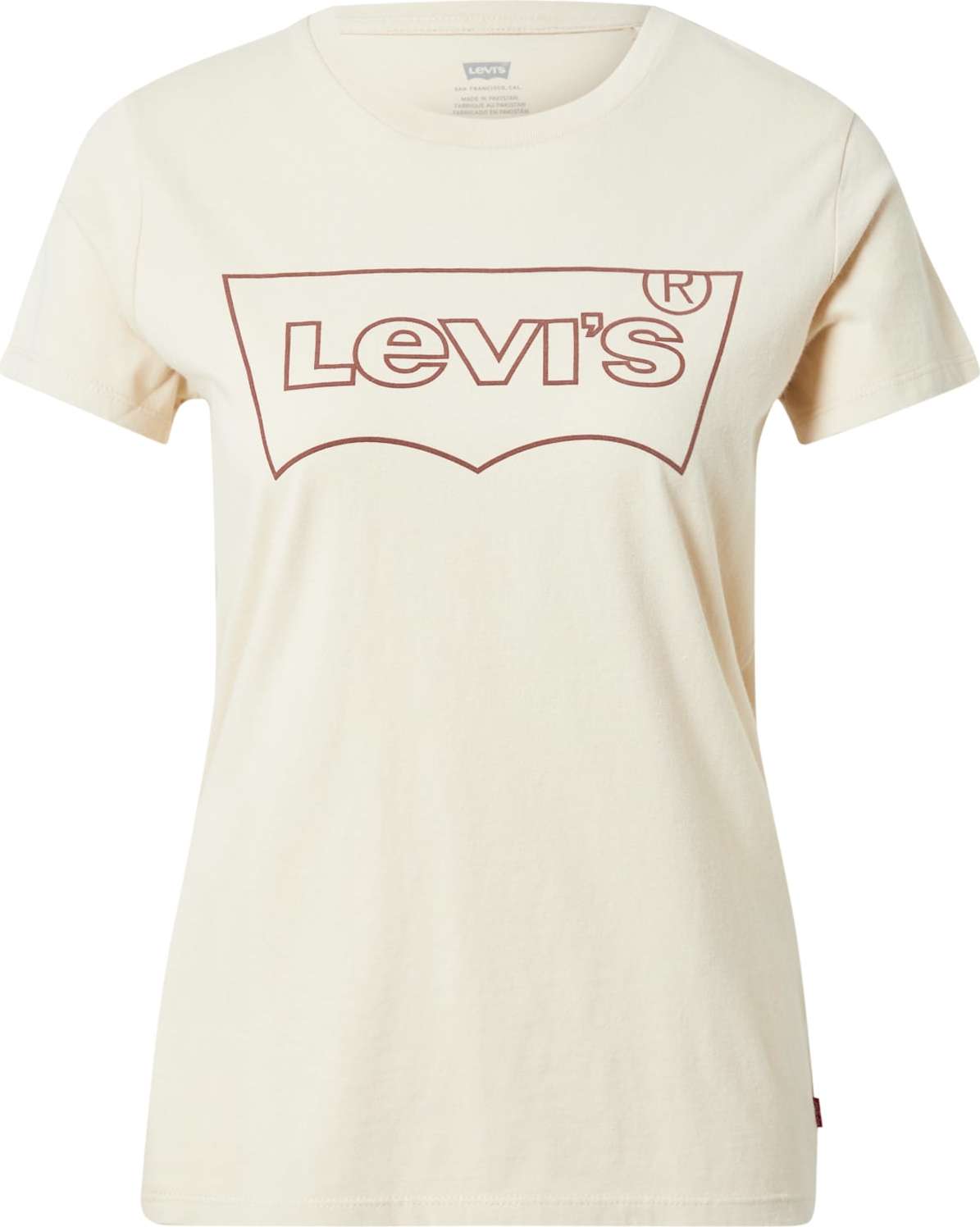 LEVI'S Tričko 'THE PERFECT TEE NEUTRALS' krémová / pastelově červená