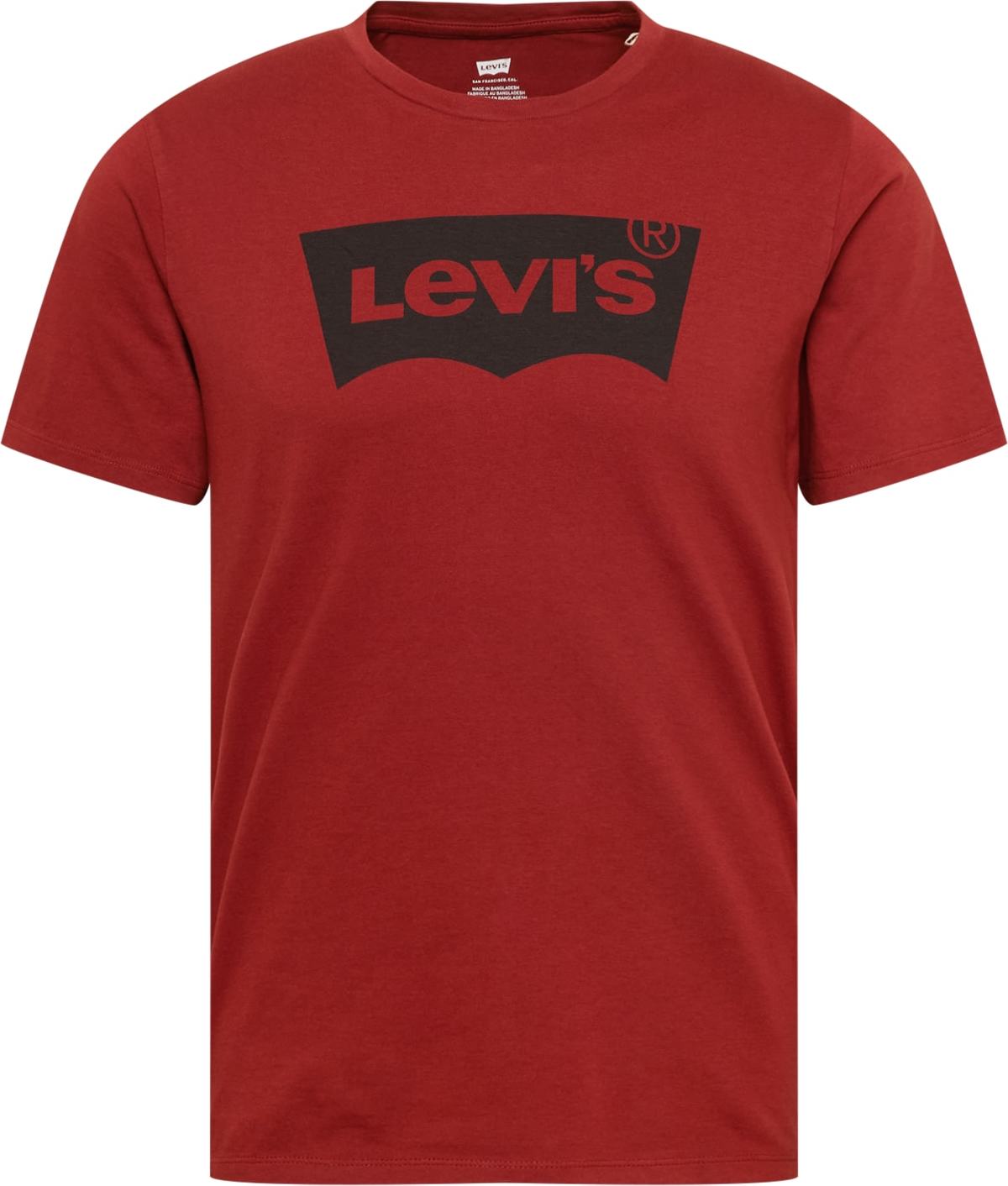 LEVI'S Tričko tmavě červená / černá