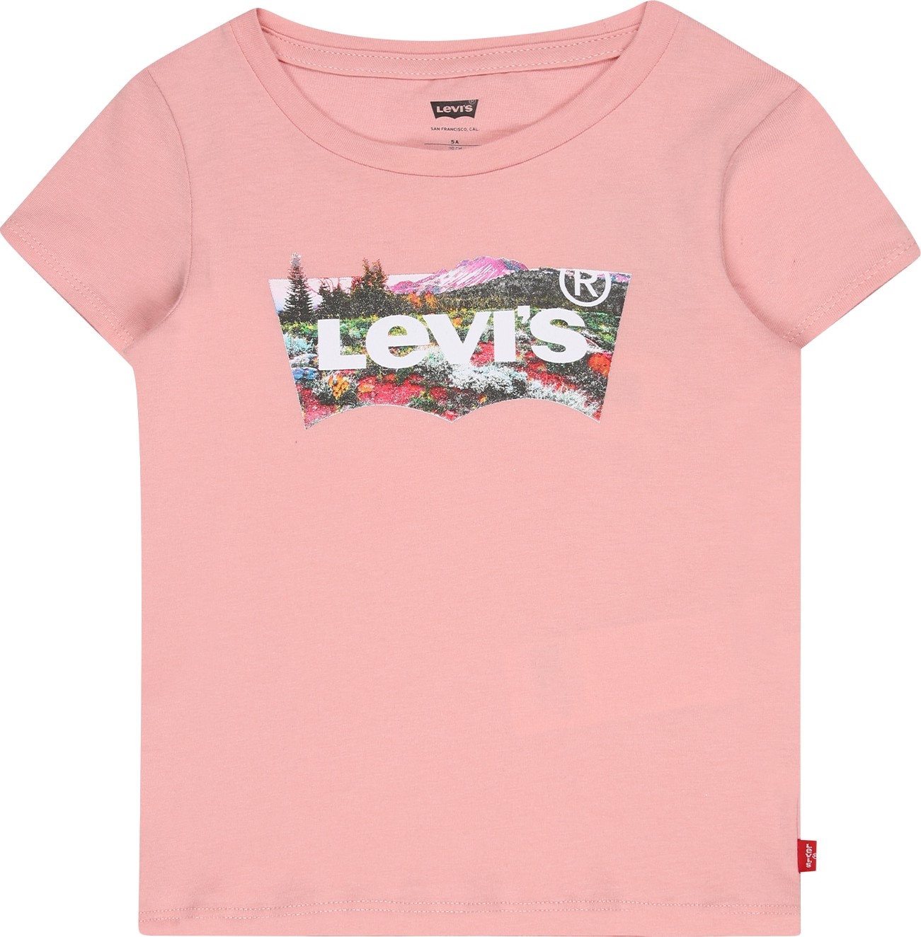 LEVI'S Tričko trávově zelená / růžová / grenadina / bílá