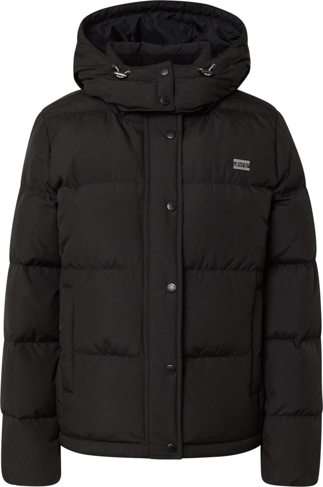 LEVI'S Zimní bunda 'QUINN SHORT DOWN PUFFER BLACKS' šedá / černá