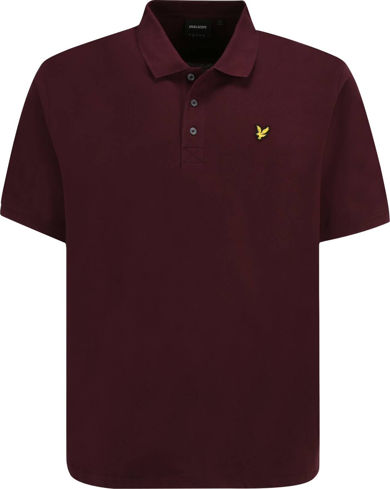 Lyle & Scott Big&Tall Tričko žlutá / burgundská červeň / černá