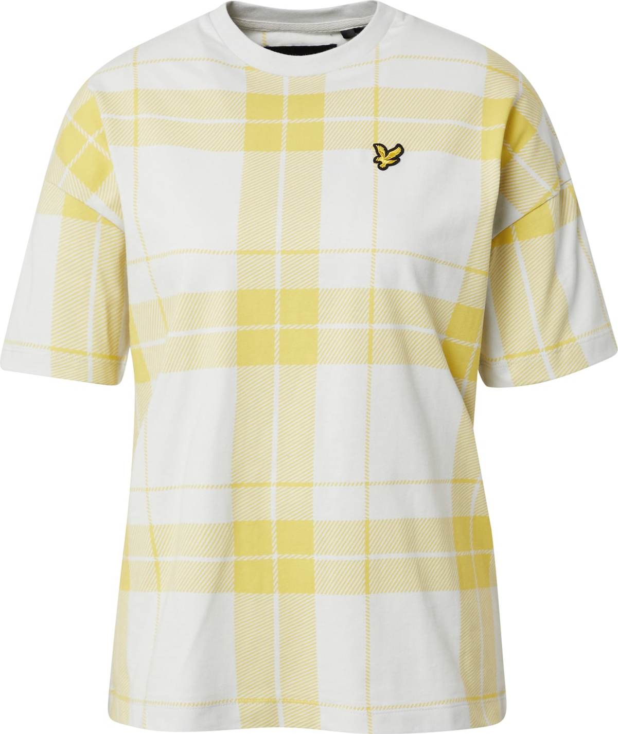 Lyle & Scott Tričko pastelově žlutá / černá / bílá