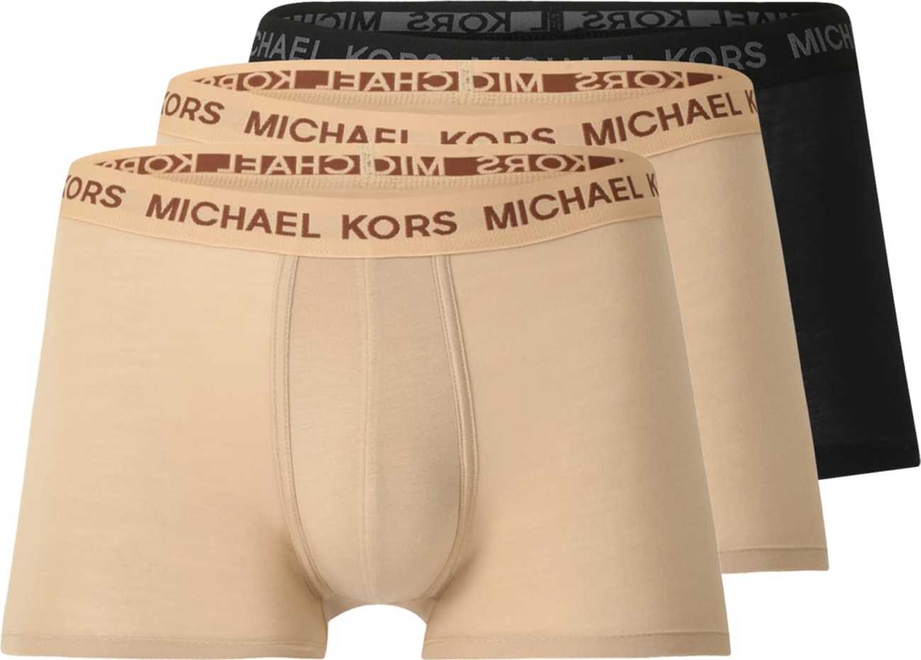 Michael Kors Boxerky hnědá / světle hnědá / tmavě šedá / černá