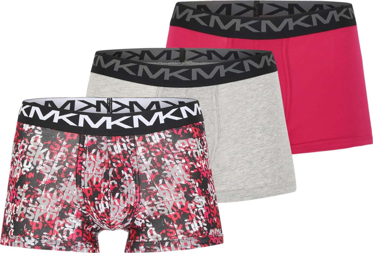 Michael Kors Boxerky šedý melír / pitaya / černá / bílá