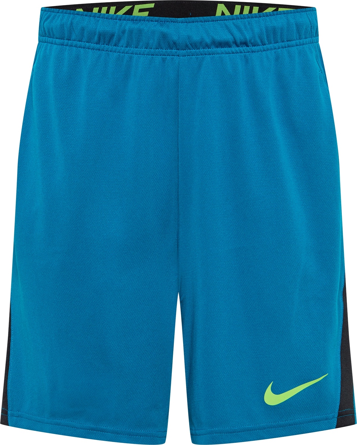 NIKE Sportovní kalhoty petrolejová / svítivě zelená / černá