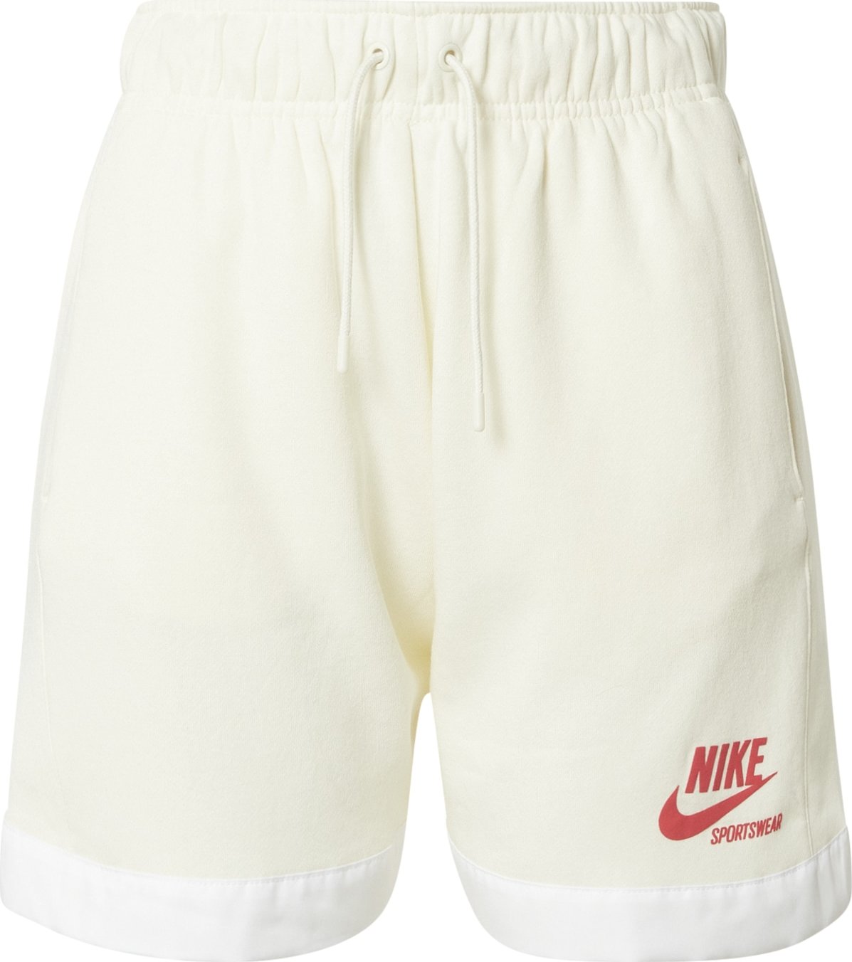 Nike Sportswear Kalhoty béžová / červená / bílá