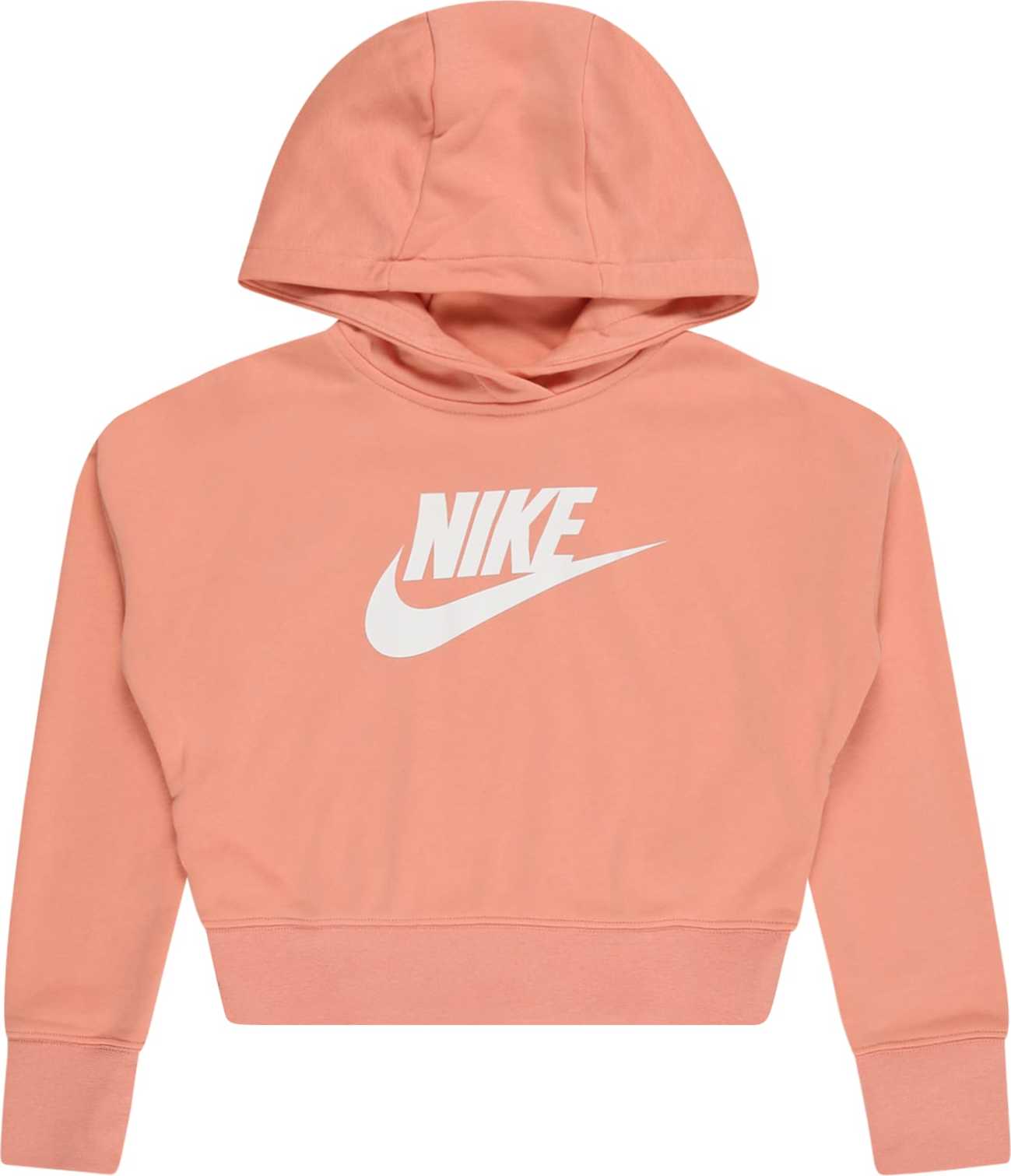 Nike Sportswear Mikina broskvová / bílá