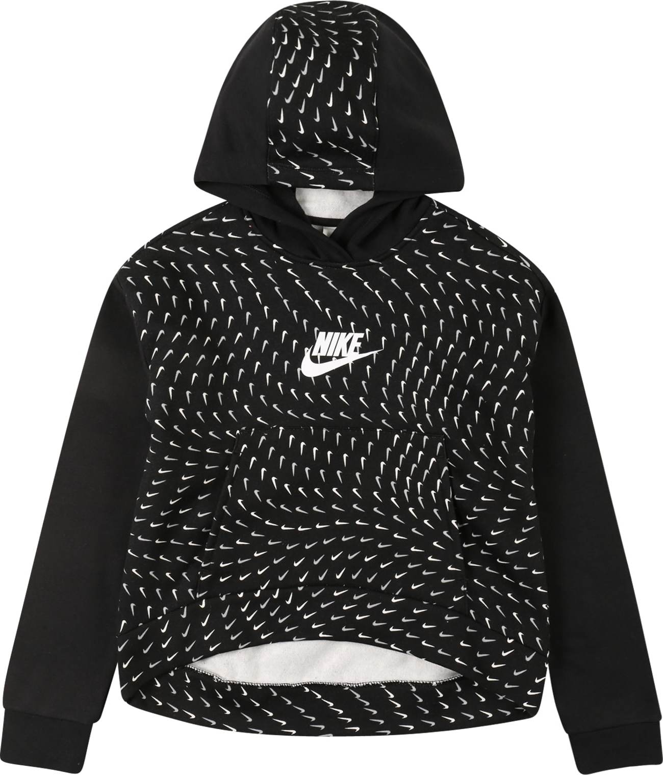 Nike Sportswear Mikina černá / bílá