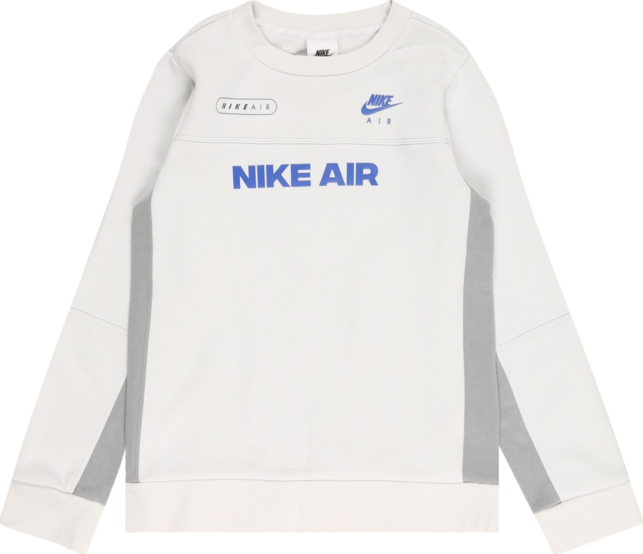 Nike Sportswear Mikina modrá / světle šedá / tmavě šedá