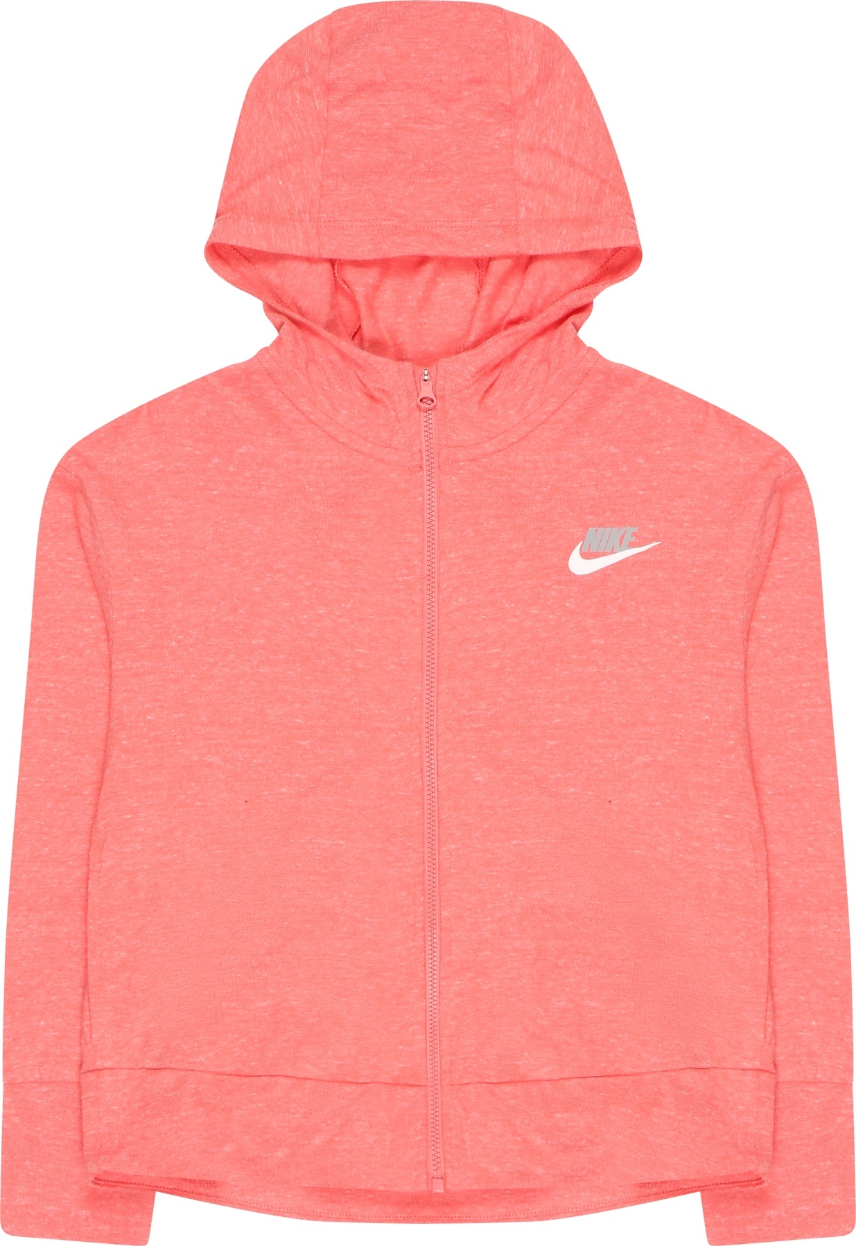 Nike Sportswear Mikina šedá / růžový melír / bílá