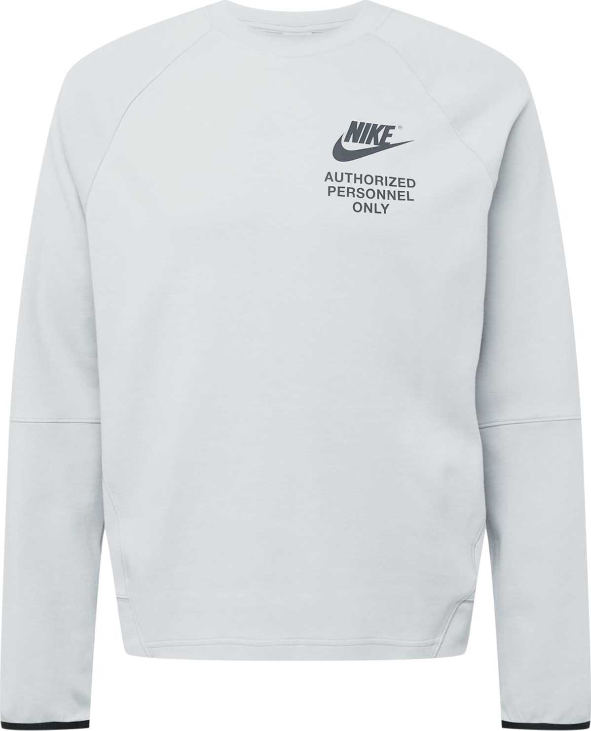 Nike Sportswear Mikina stříbrně šedá / černá