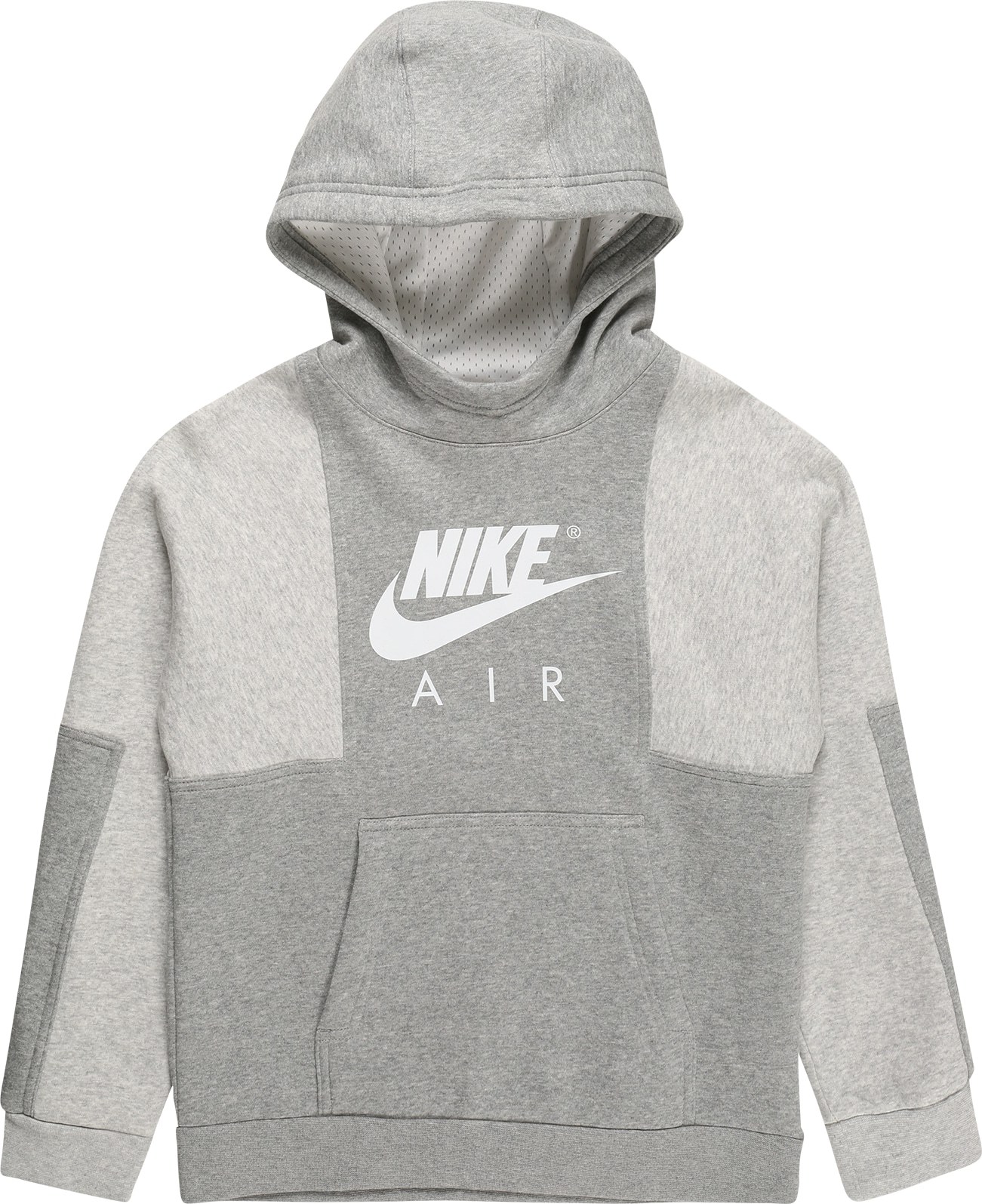 Nike Sportswear Mikina světle šedá / šedý melír / bílá