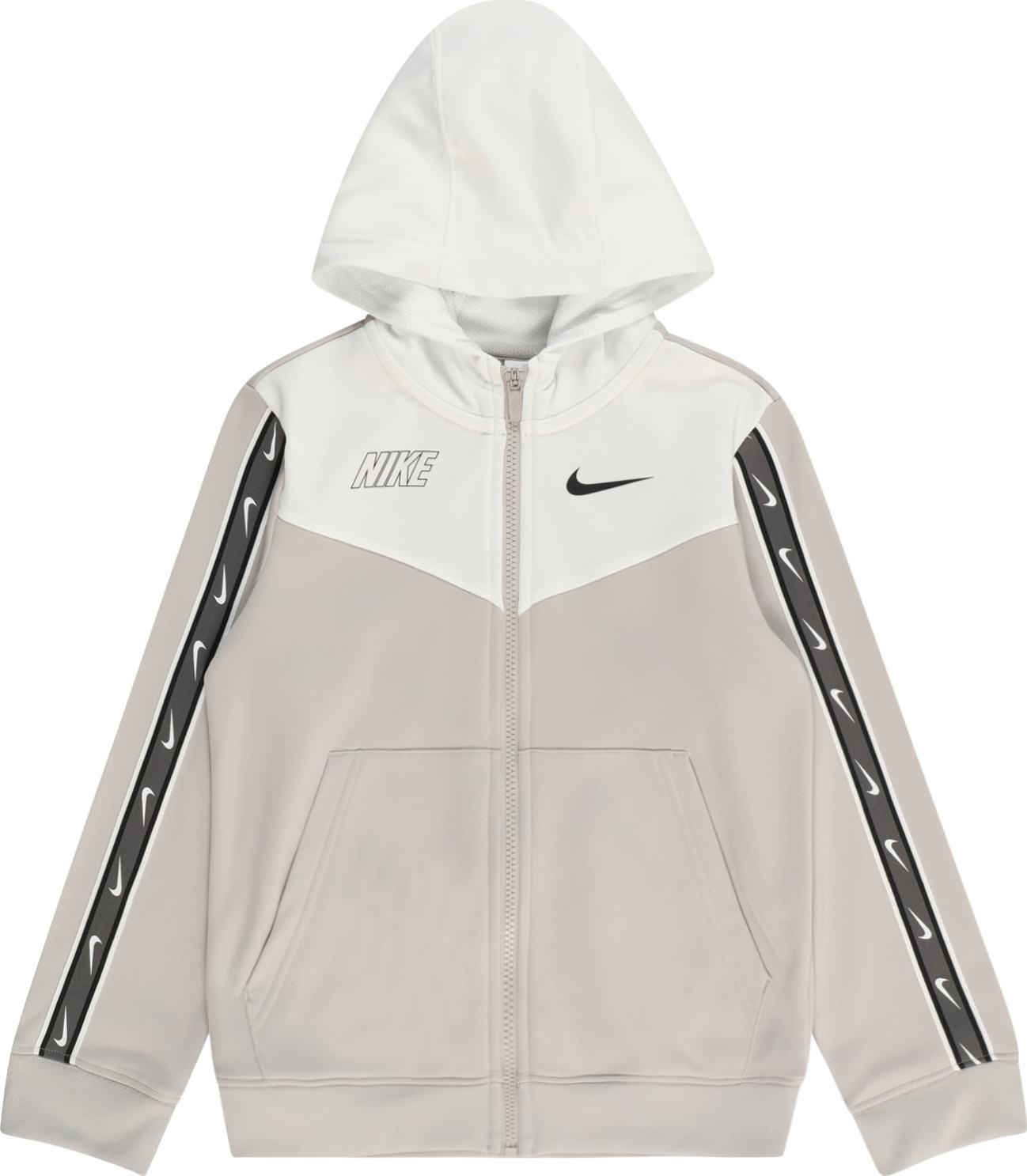 Nike Sportswear Mikina světle šedá / tmavě šedá / offwhite