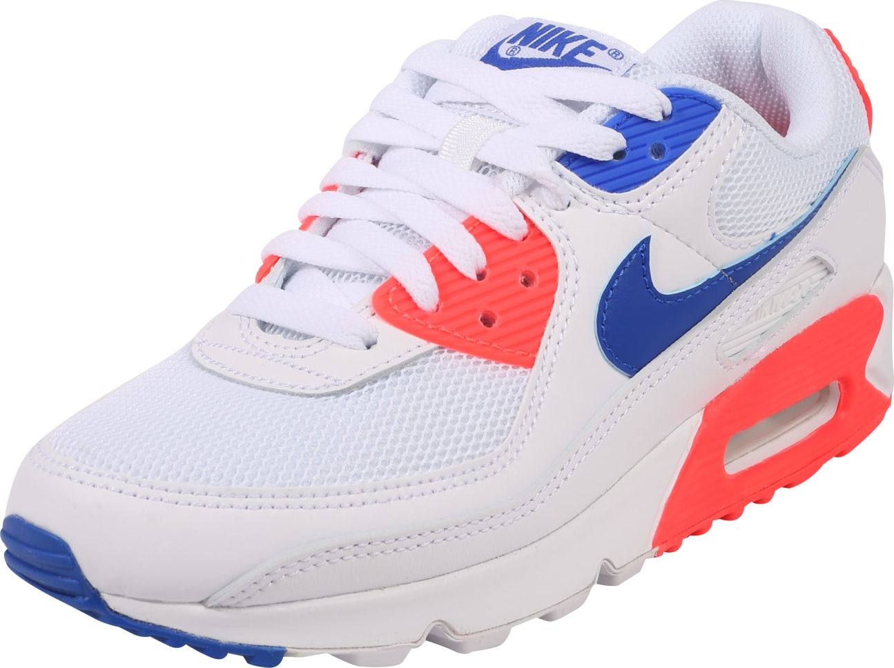 Nike Sportswear Tenisky 'Air Max 90' modrá / oranžově červená / bílá