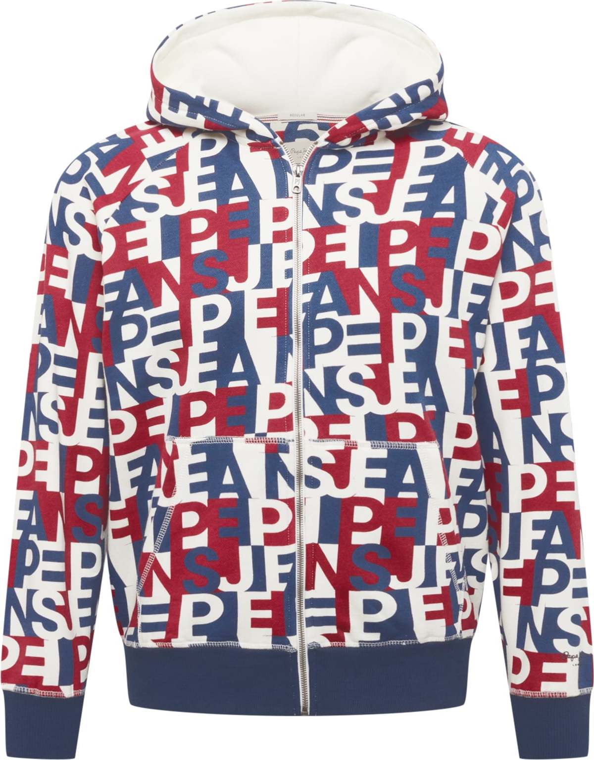 Pepe Jeans Mikina 'Justo' tmavě modrá / červená / bílá