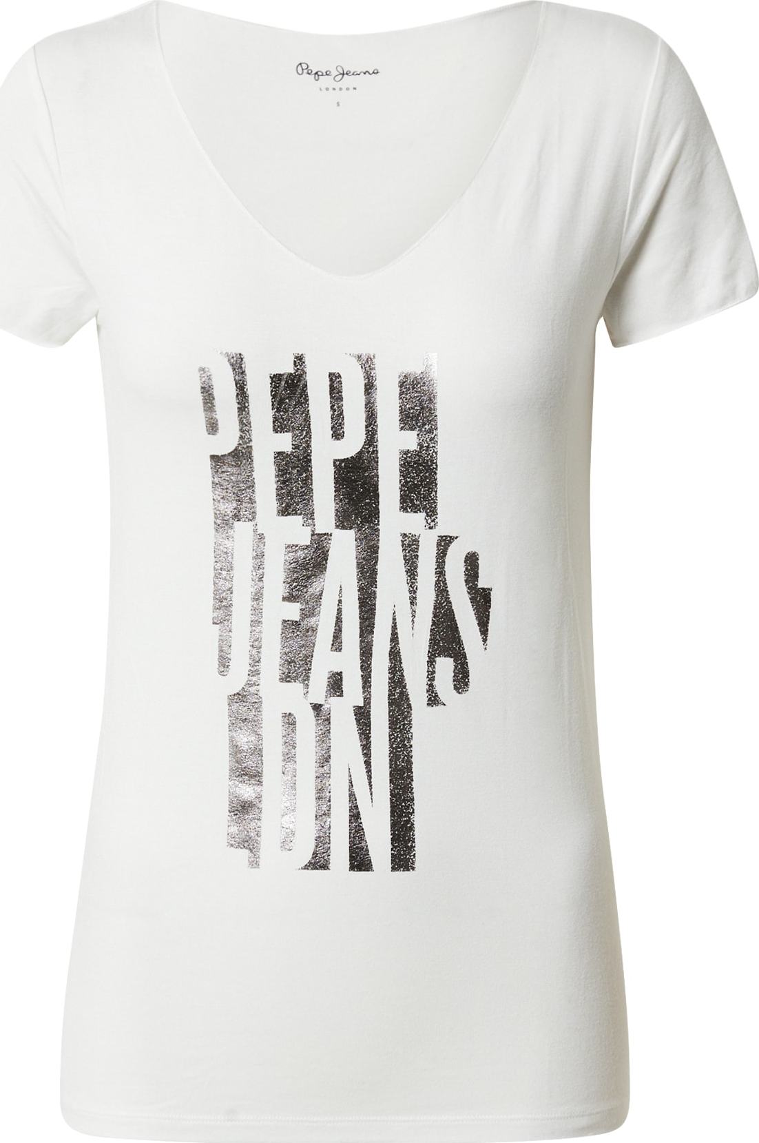 Pepe Jeans Tričko 'Dana' černá / bílá