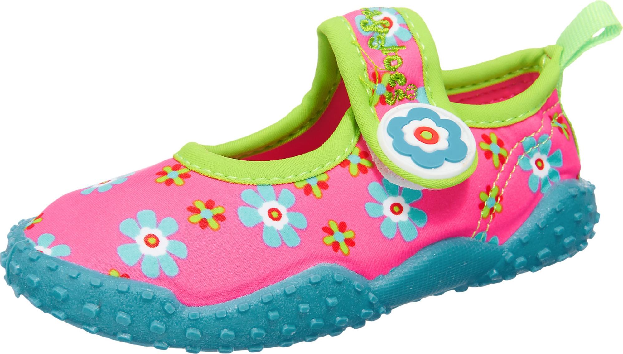 PLAYSHOES Polobotky aqua modrá / kiwi / pink / červená / bílá