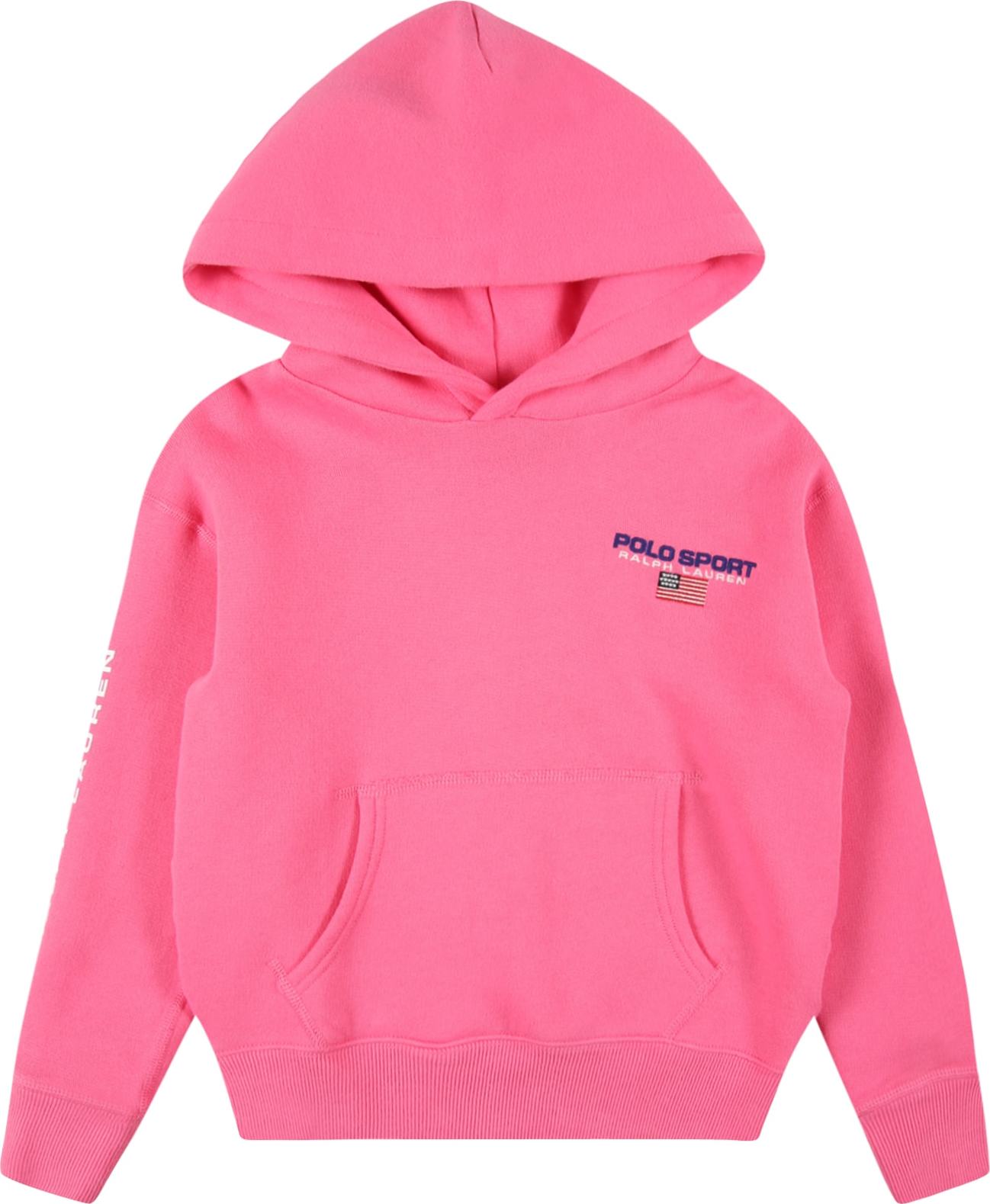 Polo Ralph Lauren Mikina námořnická modř / pink / bílá