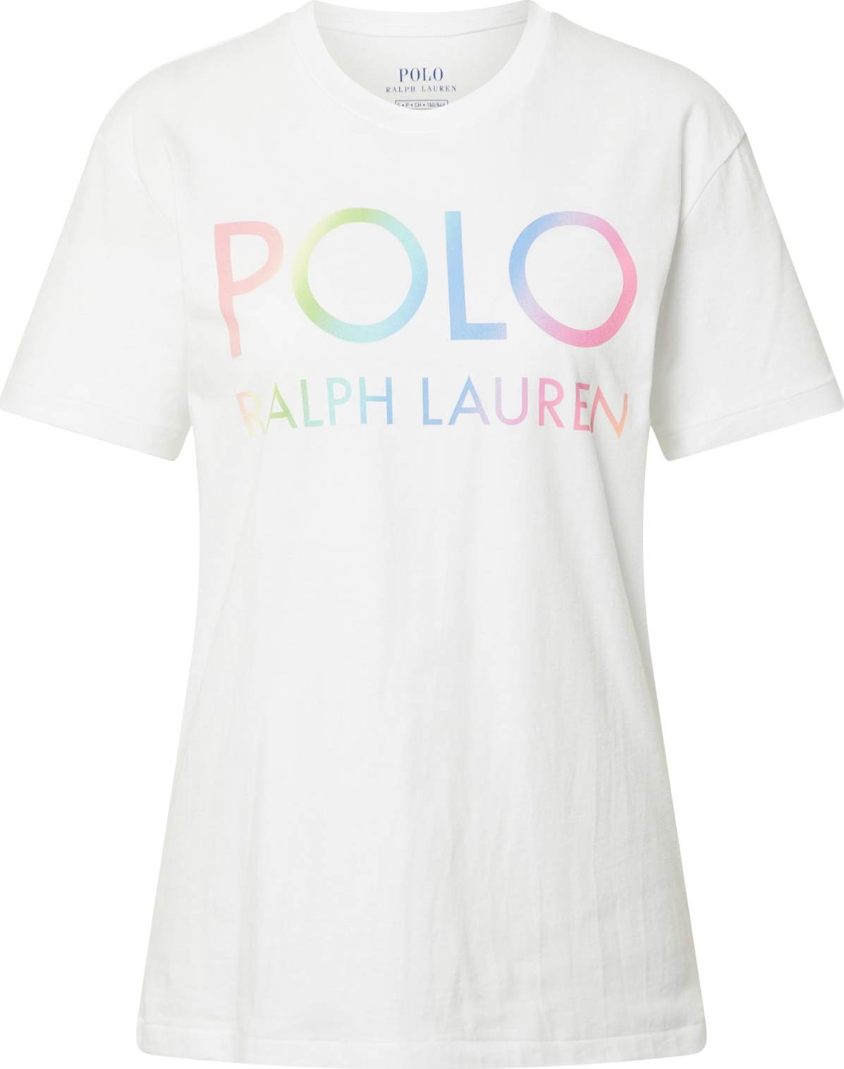 Polo Ralph Lauren Tričko svítivě modrá / jablko / svítivě růžová / pastelově růžová / bílá