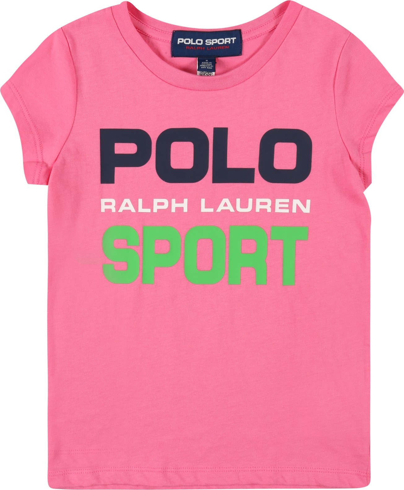 Polo Ralph Lauren Tričko zelená / světle růžová / černá / bílá