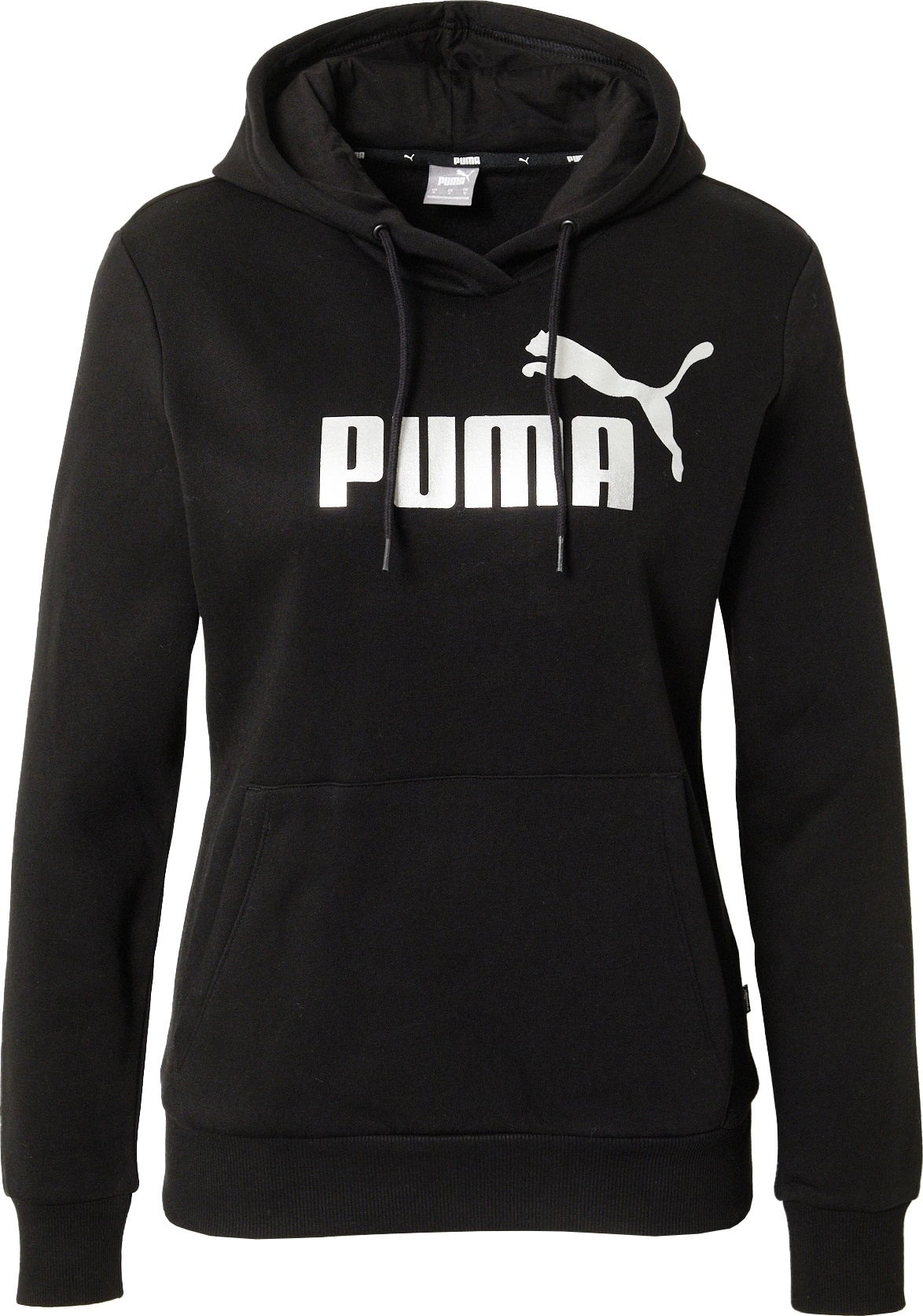 PUMA Mikina černá / stříbrná