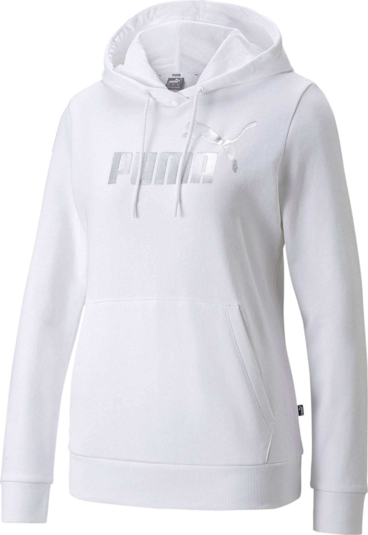 PUMA Sportovní mikina stříbrná / offwhite