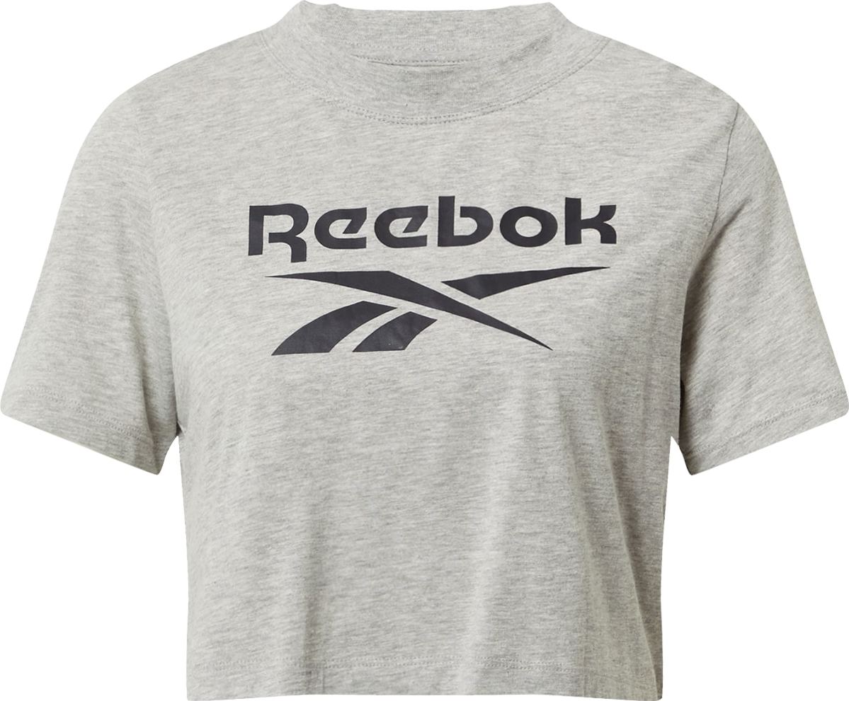 Reebok Sport Funkční tričko 'TE Tape Pack' šedý melír / černá