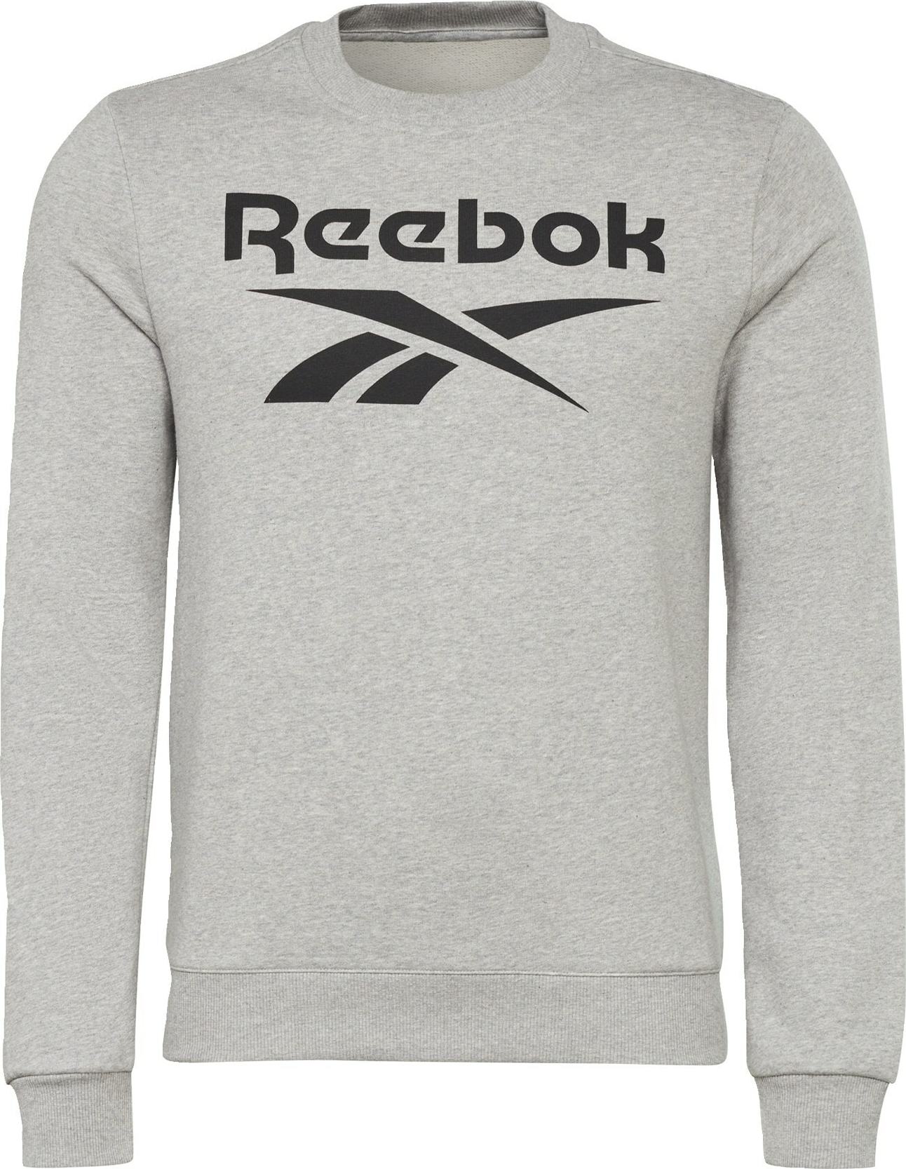 Reebok Sport Sportovní mikina šedá / černá