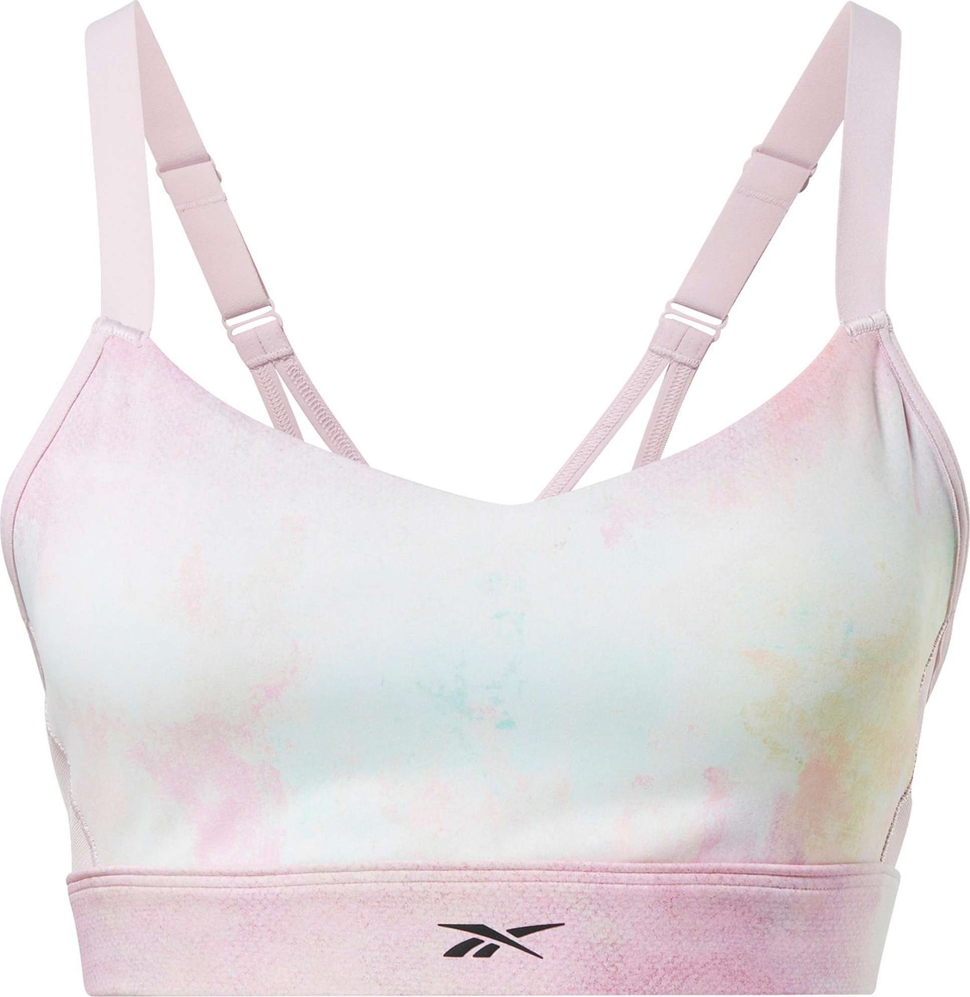 Reebok Sport Sportovní podprsenka 'Lux Strappy' tyrkysová / růžová / černá