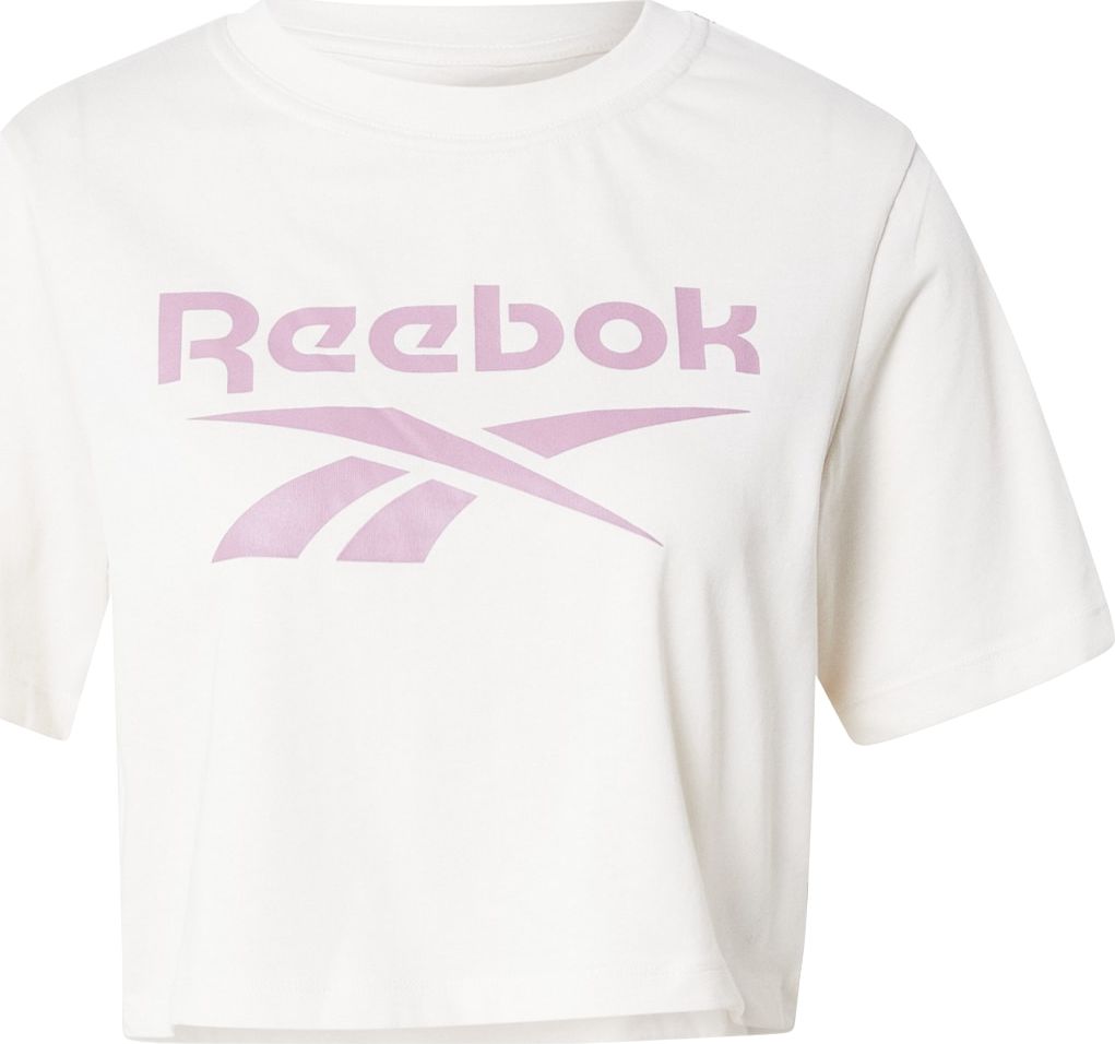 Reebok Sport Tričko šeříková / bílá