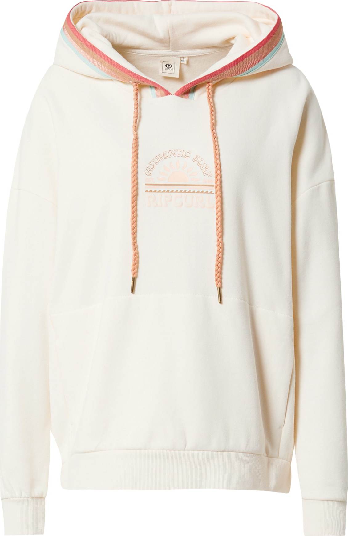 RIP CURL Mikina světlemodrá / rezavě hnědá / oranžová / offwhite