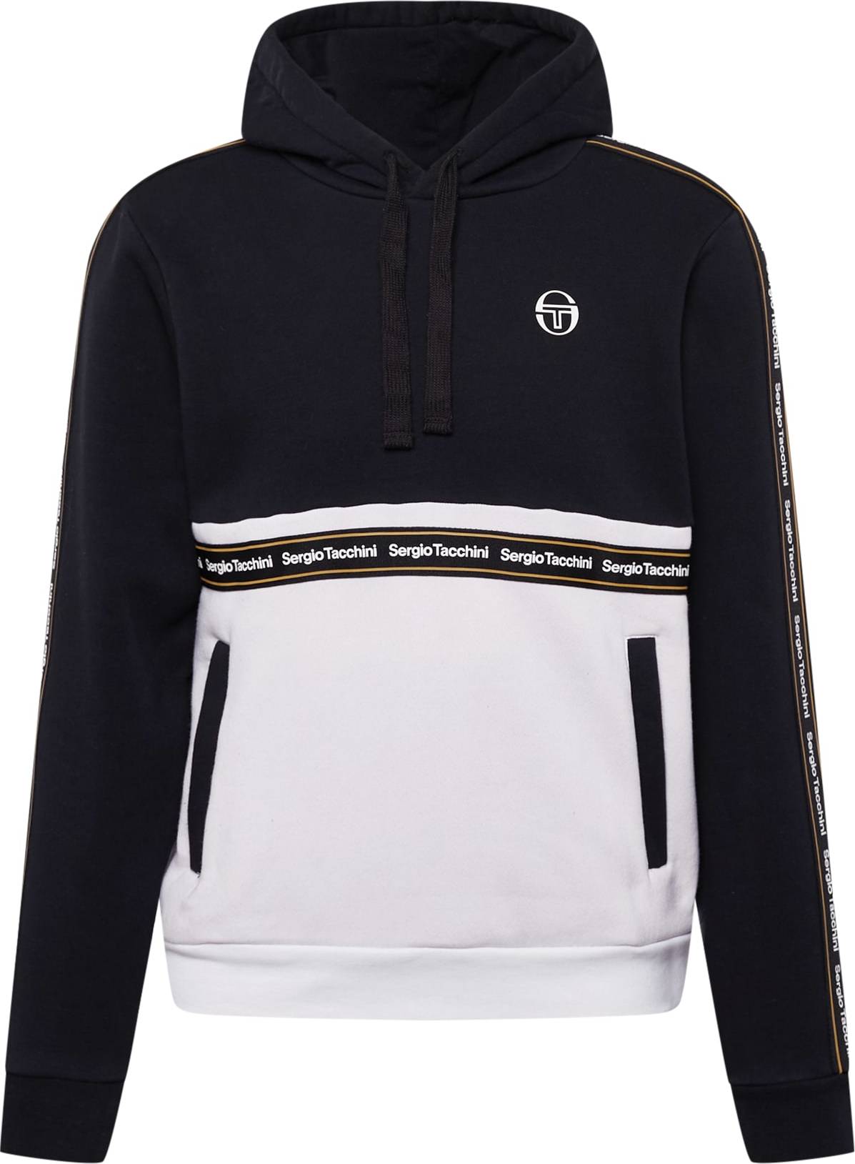 Sergio Tacchini Mikina 'MERIDIANO' černá / bílá