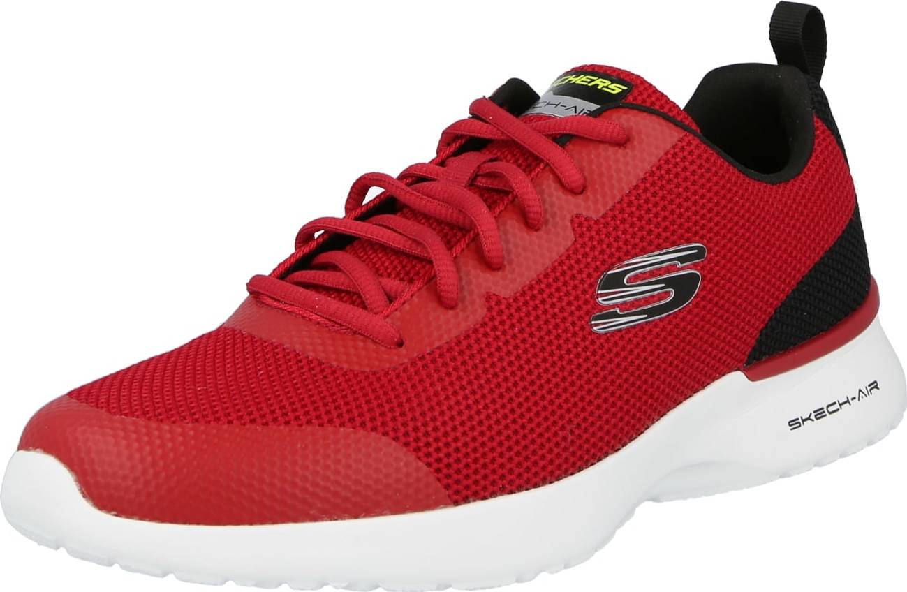 SKECHERS Tenisky červená / černá