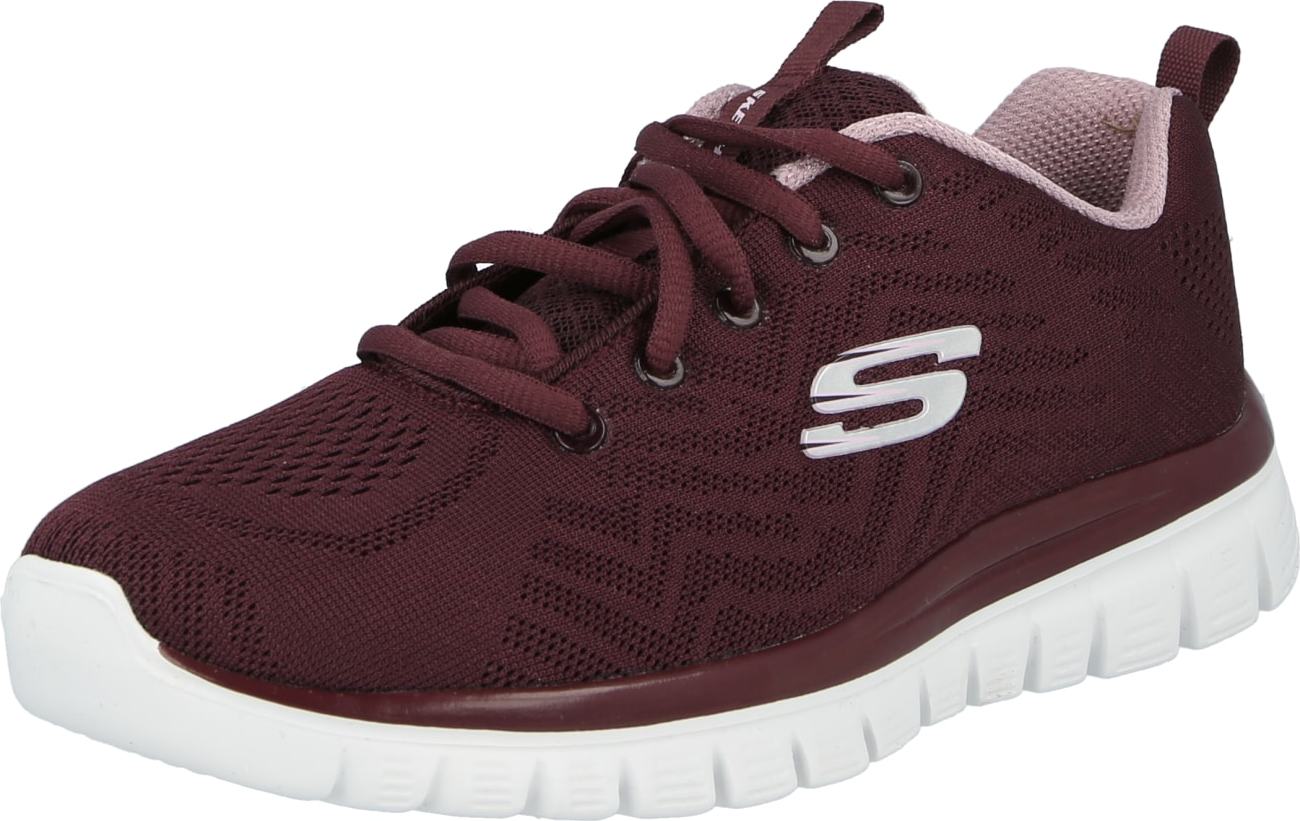 SKECHERS Tenisky 'Graceful Get Connected' bledě fialová / vínově červená / bílá