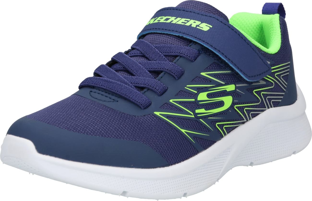 SKECHERS Tenisky námořnická modř / svítivě zelená