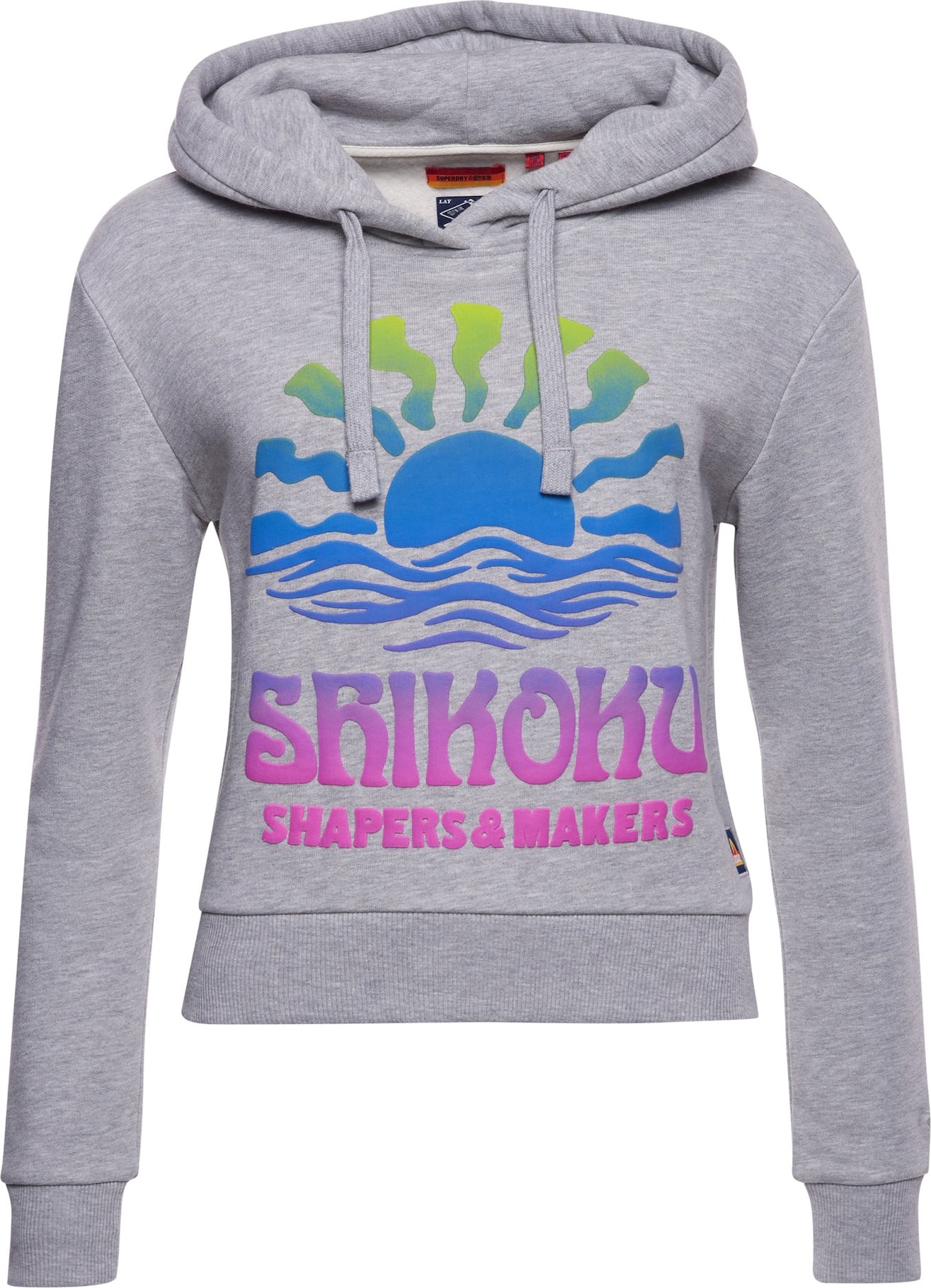 Superdry Mikina ' Cali Surf' modrá / šedá / kiwi / fialová / pink