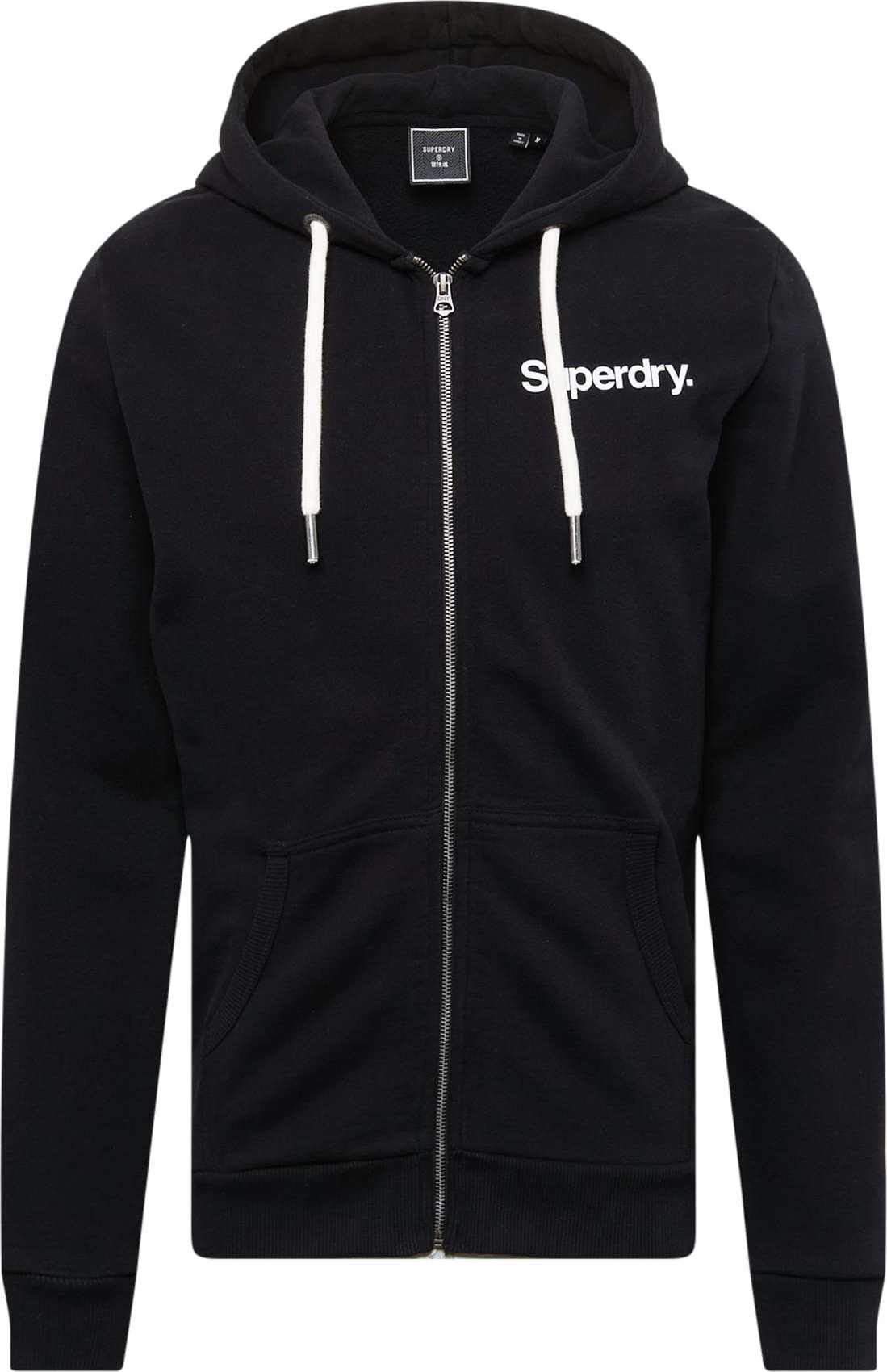 Superdry Mikina černá / bílá