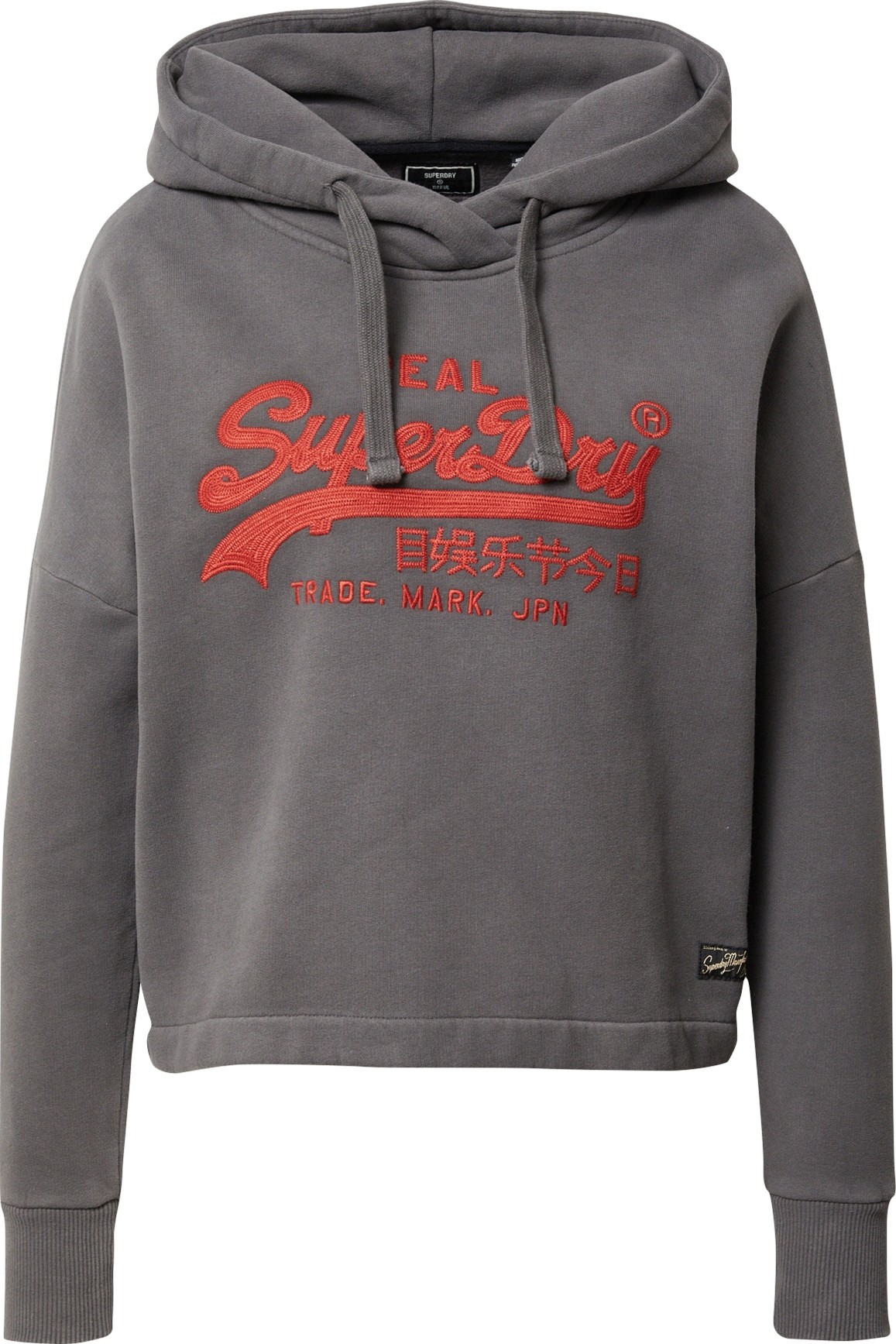 Superdry Mikina tmavě šedá / humrová