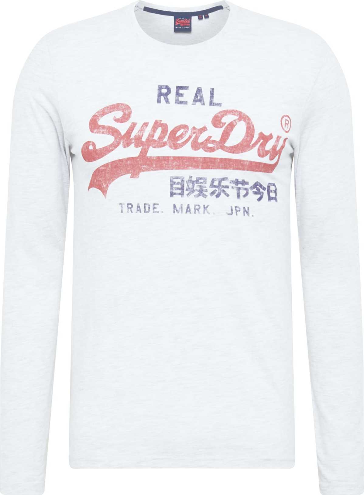 Superdry Tričko červená / bílá