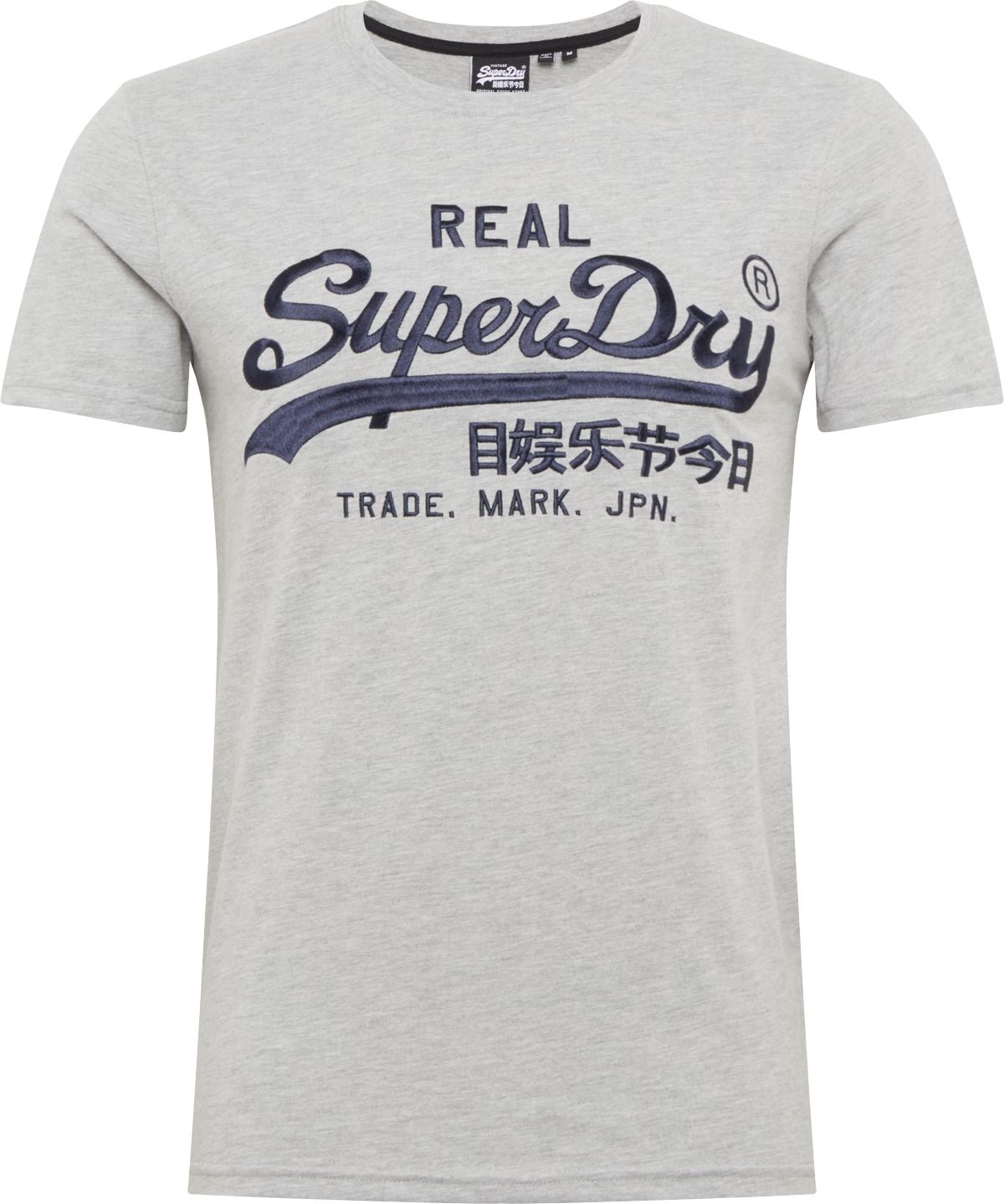 Superdry Tričko marine modrá / šedá