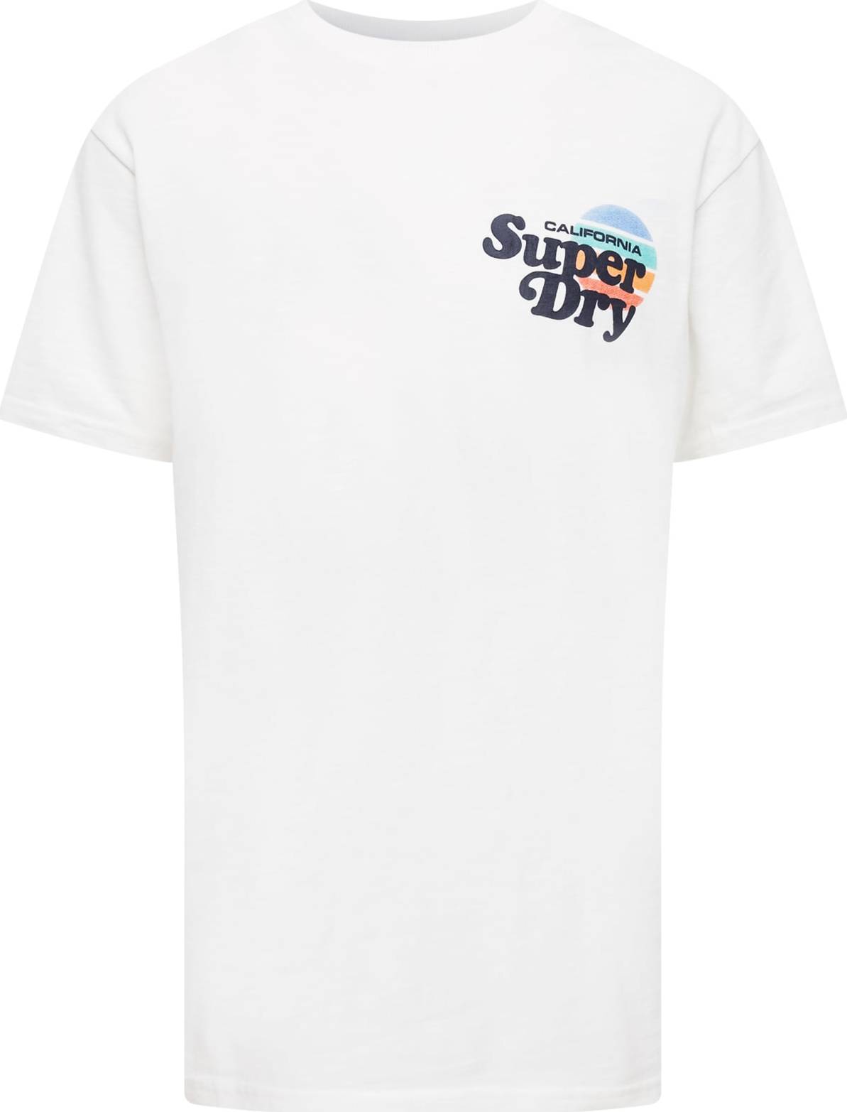 Superdry Tričko světlemodrá / jasně oranžová / černá / bílá