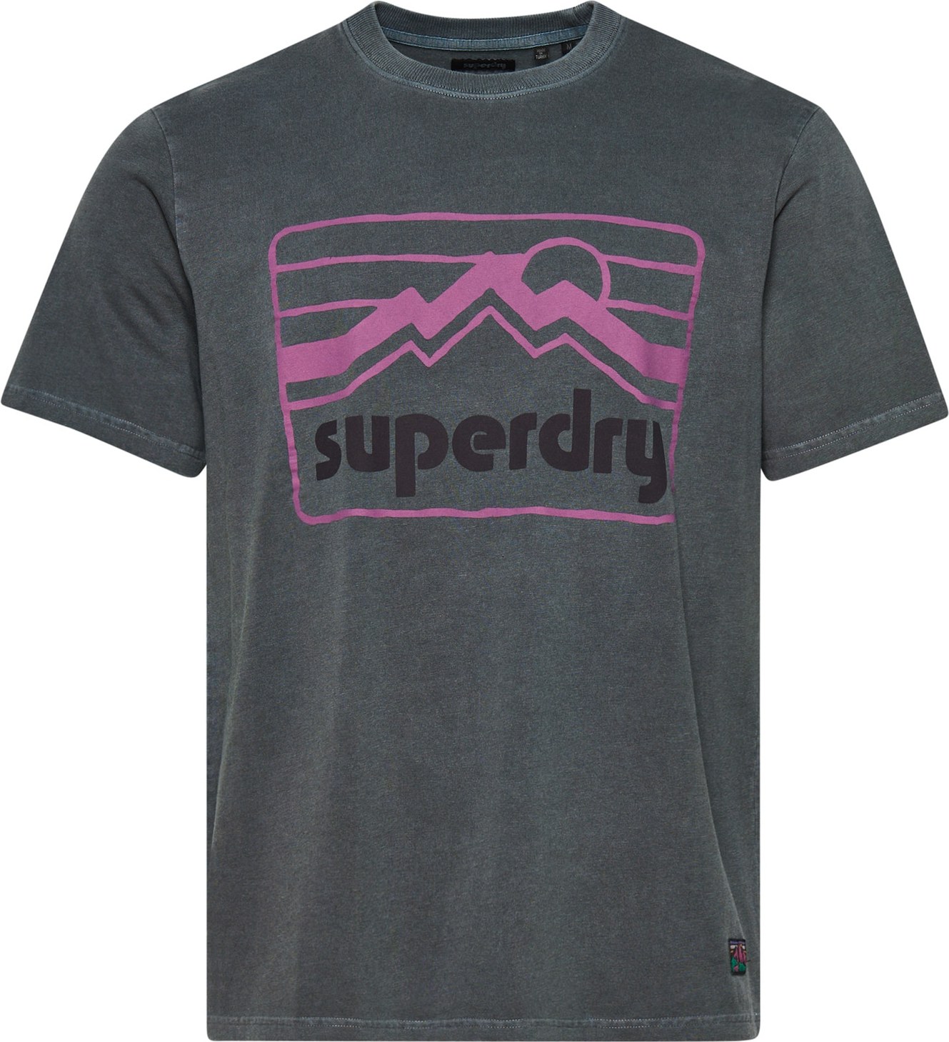 Superdry Tričko 'Vintage 90s' marine modrá / fialová / černá