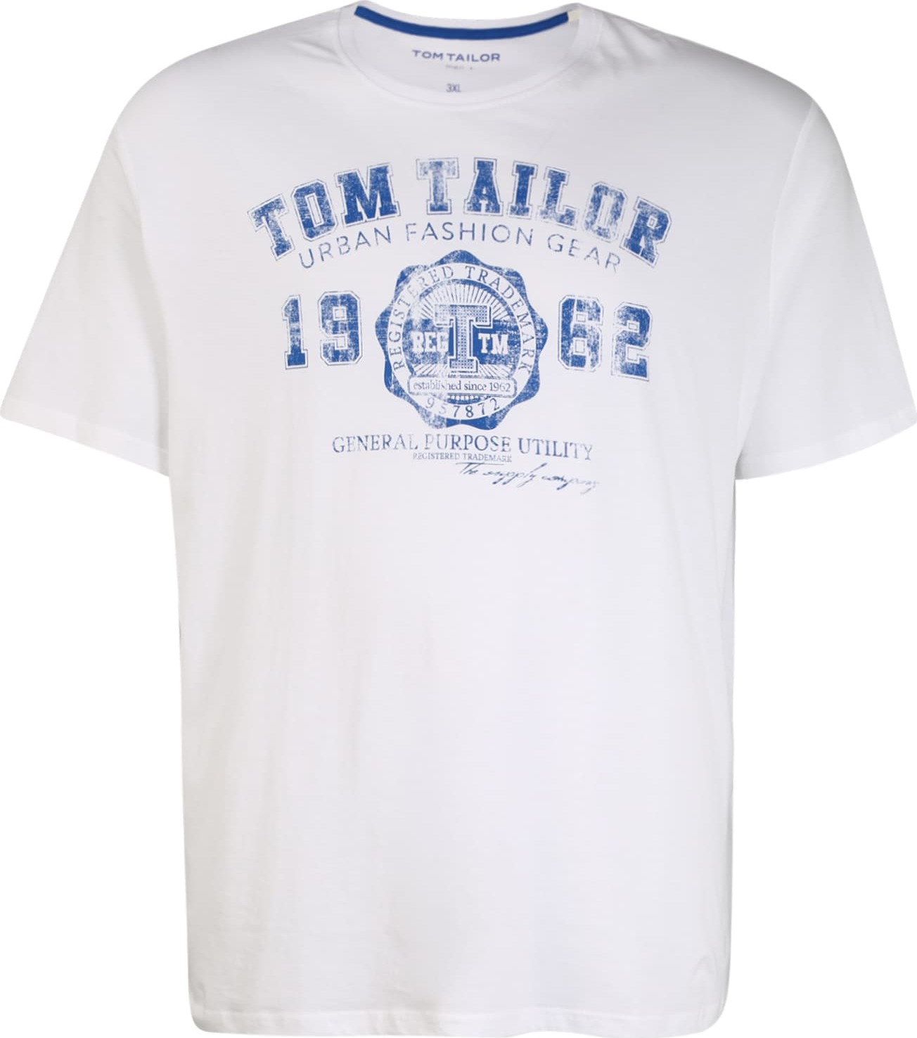 TOM TAILOR Men + Tričko modrá / bílá