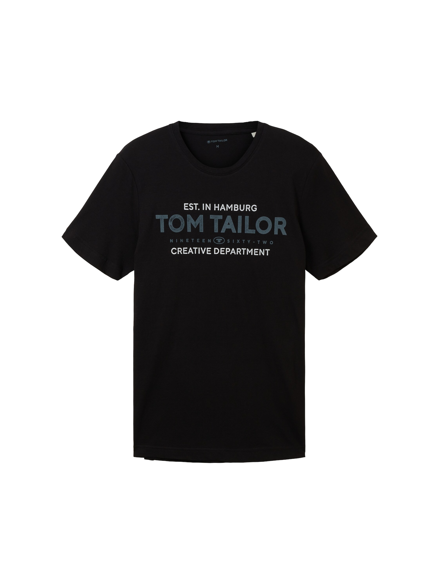 TOM TAILOR Tričko chladná modrá / černá / bílá